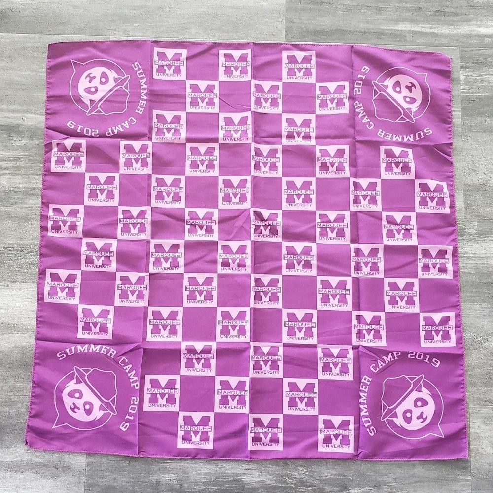 Designer Purple Marquee University Summer Camp Bandana Size ONE SIZE - 3 Thumbnail