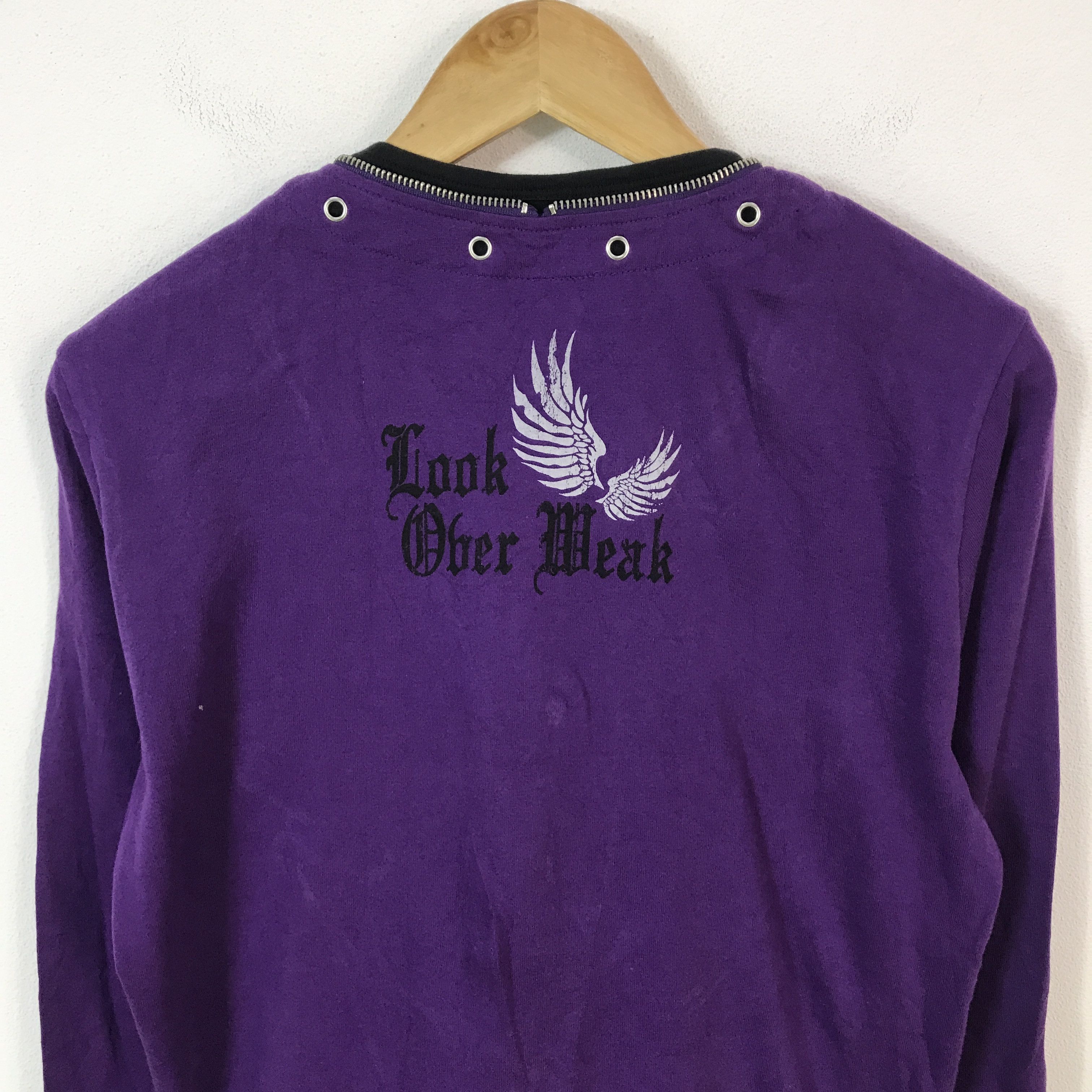 Japanese Brand gothic punk zipper style look ober hear long sleeve tshirts Size US L / EU 52-54 / 3 - 4 Thumbnail