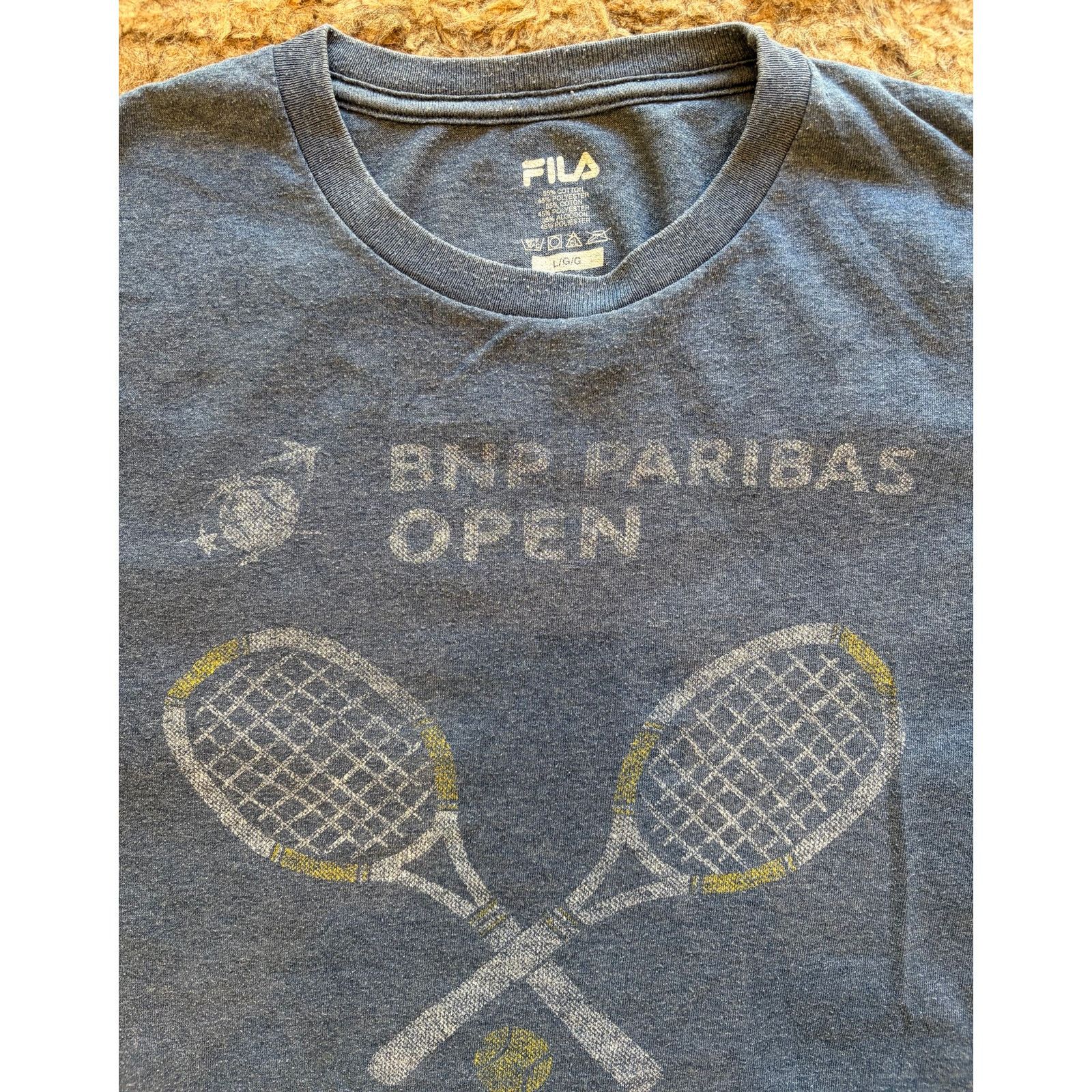 Fila Men’s large Fila BNP Paribas T shirt Indian Wells blue Fila Size US L / EU 52-54 / 3 - 2 Thumbnail