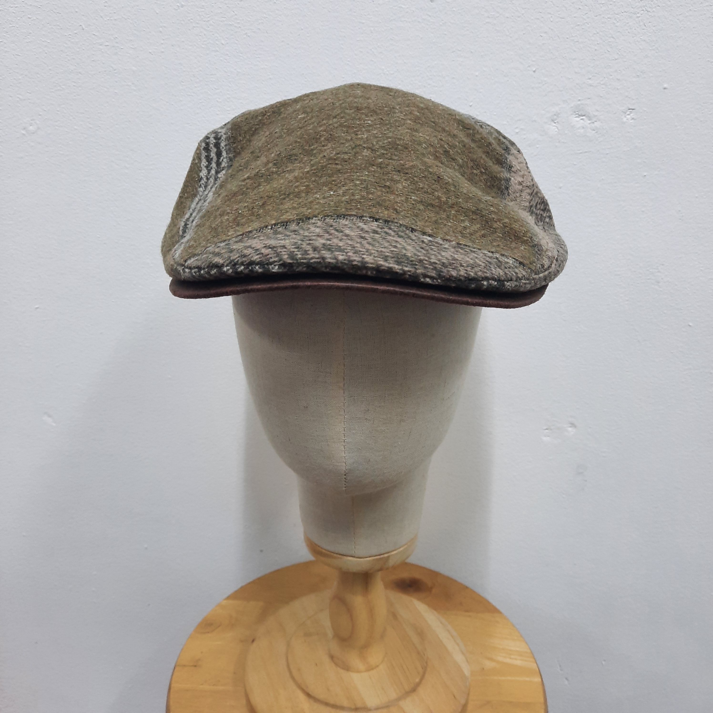Japanese Brand 🪨 Vintage patchwork wool beretta flat hat cap Size ONE SIZE - 2 Thumbnail