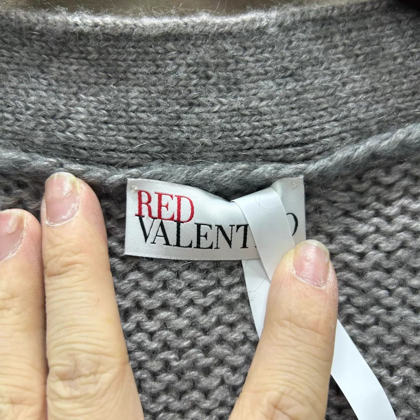 RED Valentino Red Valentino Gray Bow Knit Sweater S 99new Size S / US 4 / IT 40 - 3 Thumbnail