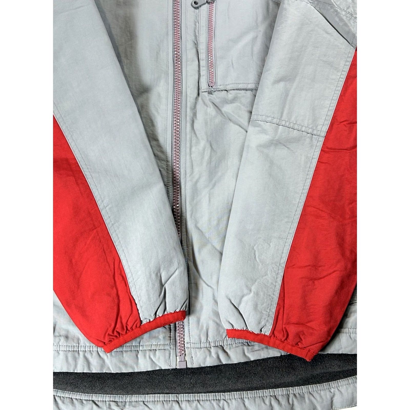 Mossimo VINTAGE Mossimo Jacket Fleece Liner Zip Up Medium Can Large Gray/Red Unisex Adults Size US L / EU 52-54 / 3 - 3 Thumbnail