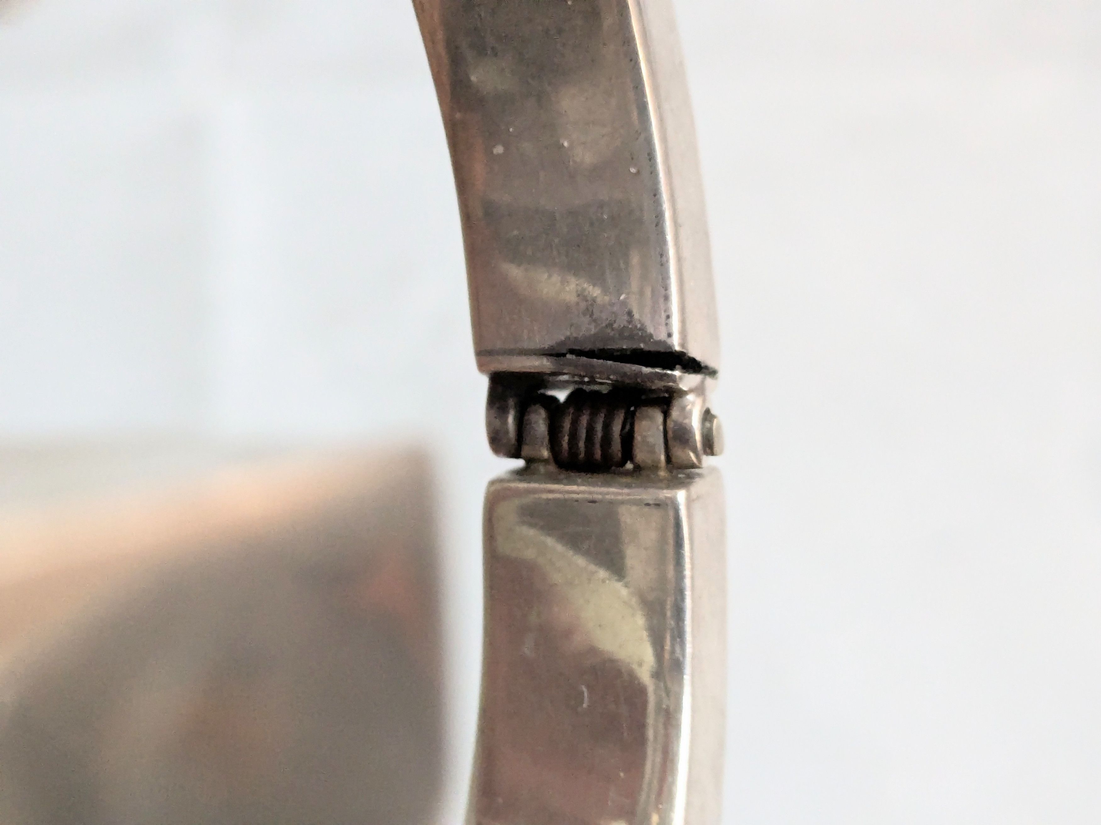 Jewelry Vintage Sterling Silver Bracelet 6.5" Avant Garde Modern Size ONE SIZE - 6 Thumbnail