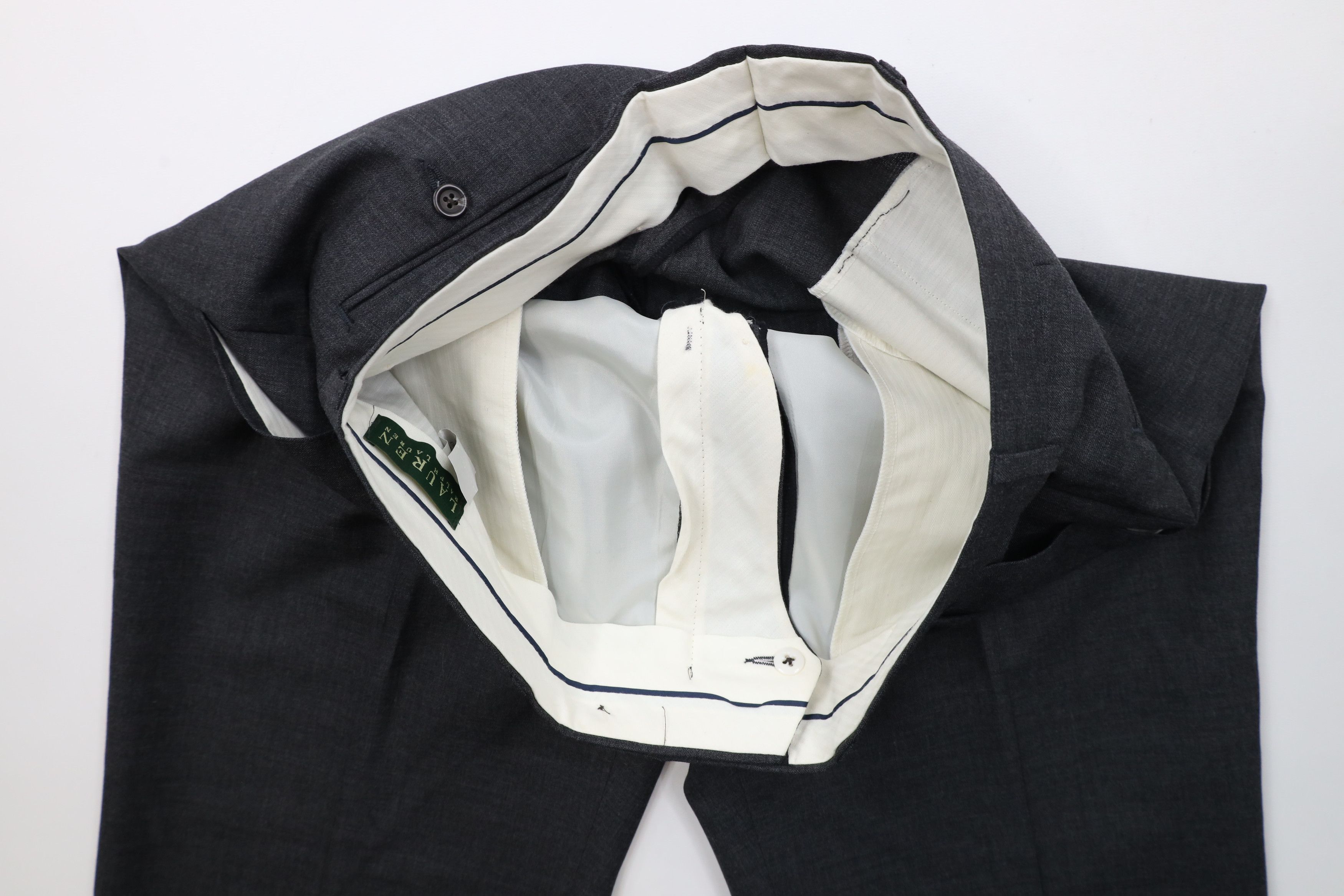 Ralph Lauren × Vintage Vintage Ralph Lauren Cuffed Wide Leg Chino Pants Gray Size US 34 / EU 50 - 7 Thumbnail