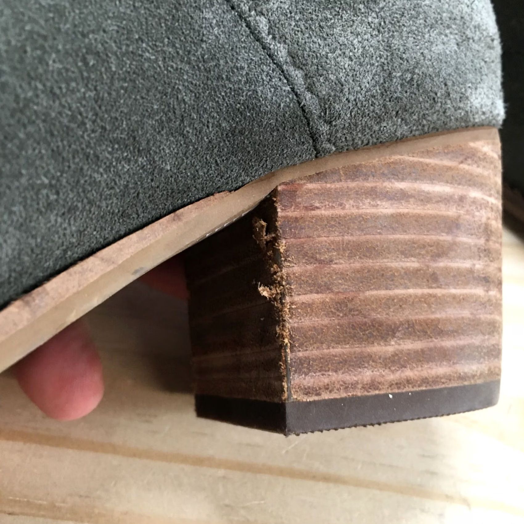 Toms Toms Boots Womens 7.5 Leila Ankle Bootie Green Comfort Round Toe Block Heel Mid 2-2.9in Suede Leather Lining Zip Casual Shoes Size US 8 / IT 38 - 5 Thumbnail