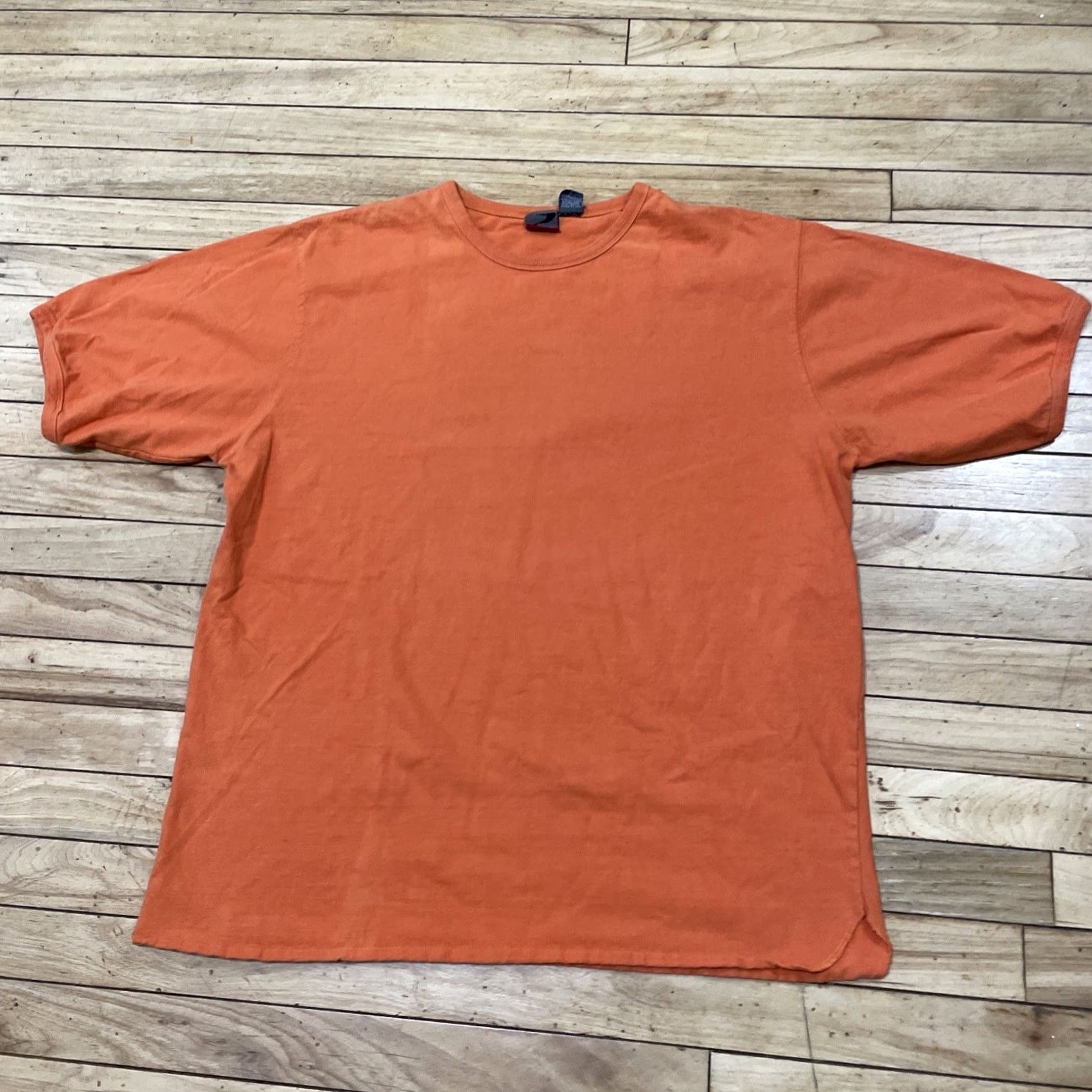 Vintage PROSPIRIT Shirt Men L Orange Grunge Skate Tee Knit Thick Hem Stitch Short Sleeve T-Shirt Casual 90s Mens Size US L / EU 52-54 / 3 - 3 Thumbnail