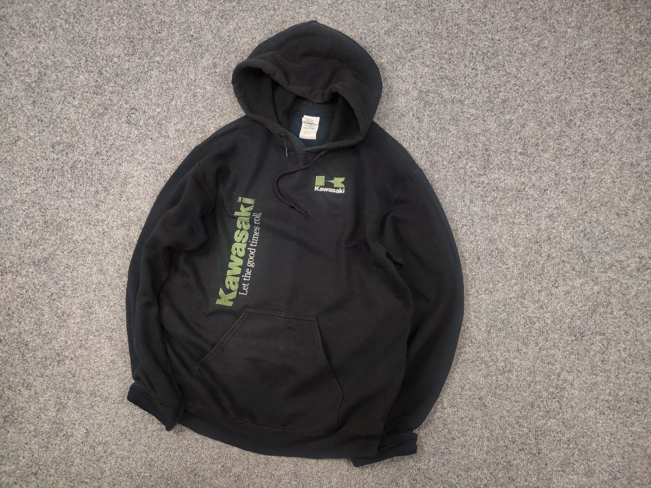 Vintage Kawasaki Fox Racing nobody's Logo Black Faded Hoodie Vintage Size US S / EU 44-46 / 1 - 3 Thumbnail