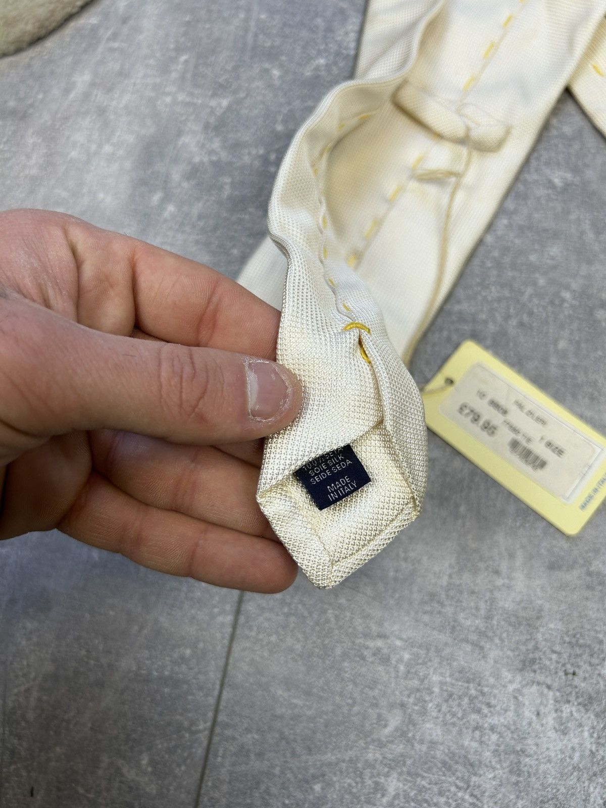 Pal Zileri × Vintage Mens Vintage Pal Zilleri tie luxury beige Size ONE SIZE - 8 Thumbnail