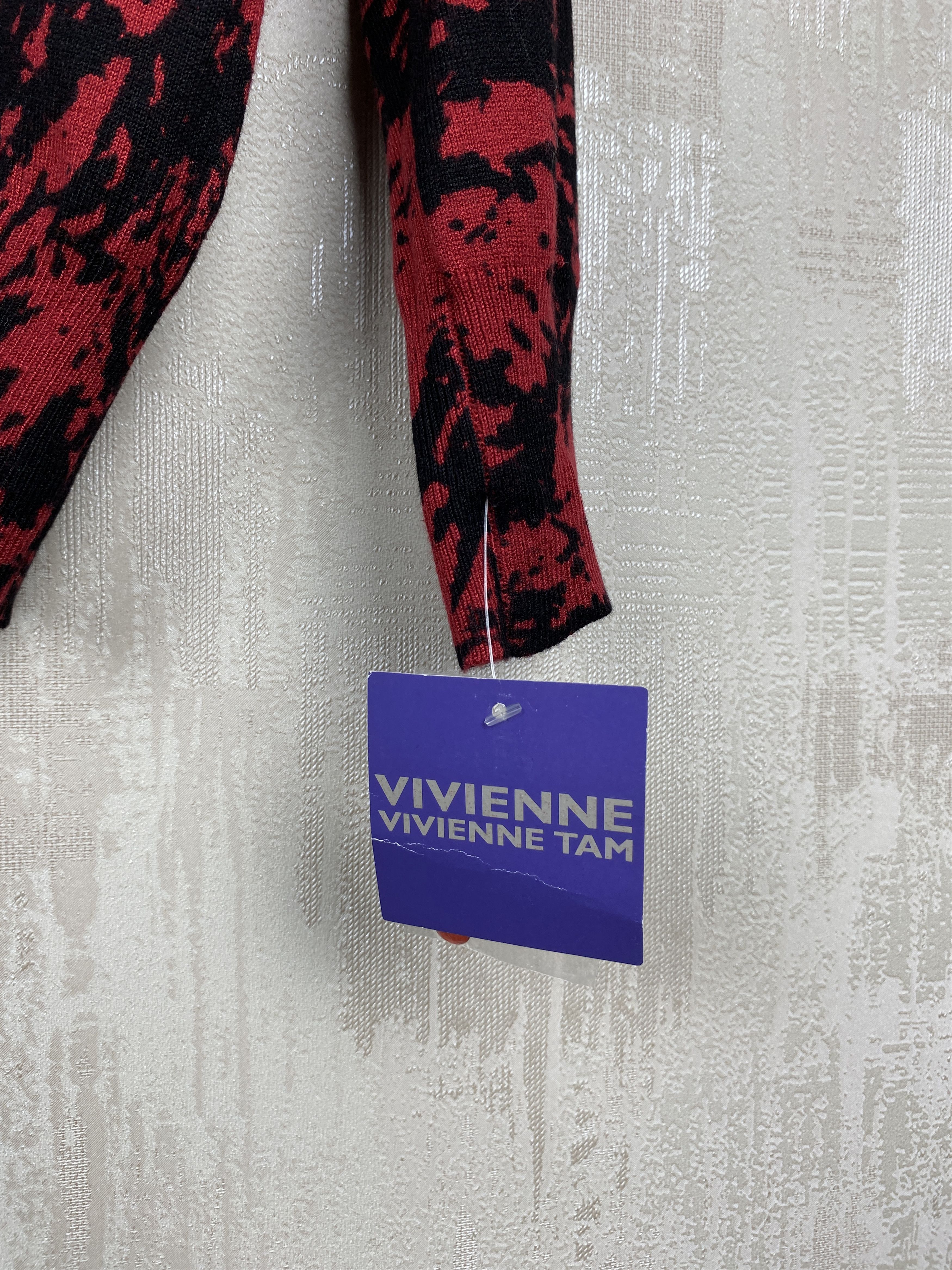 Vivienne Tam Vivienne Vivienne Tam Cropped Red Splatter Sweater Cardigan Size S / US 4 / IT 40 - 6 Thumbnail