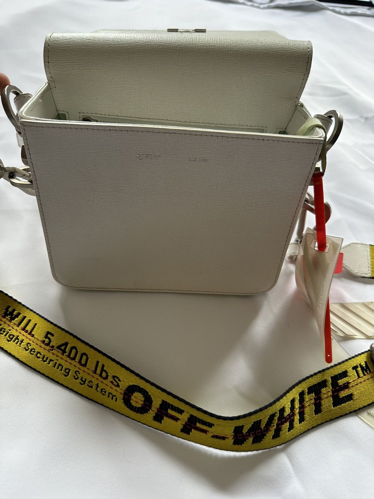 Off-White Off-White Diagonal Binder Clip Bag Size ONE SIZE - 3 Thumbnail