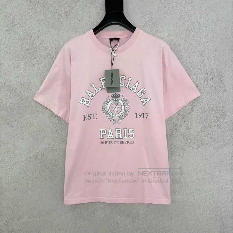 Balenciaga Balenciaga Loose Fit Solid Color Lettering Wheat Pattern S Size US M / EU 48-50 / 2 - 1 Thumbnail