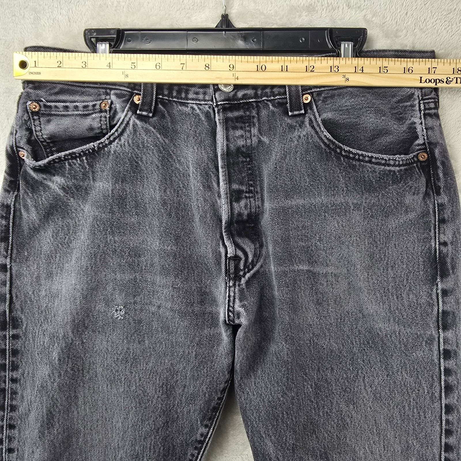 Levi's Levis 501 Jeans Mens 38x34 (Fits 34x30) Black Button Fly Y2K Size US 34 / EU 50 - 12 Thumbnail