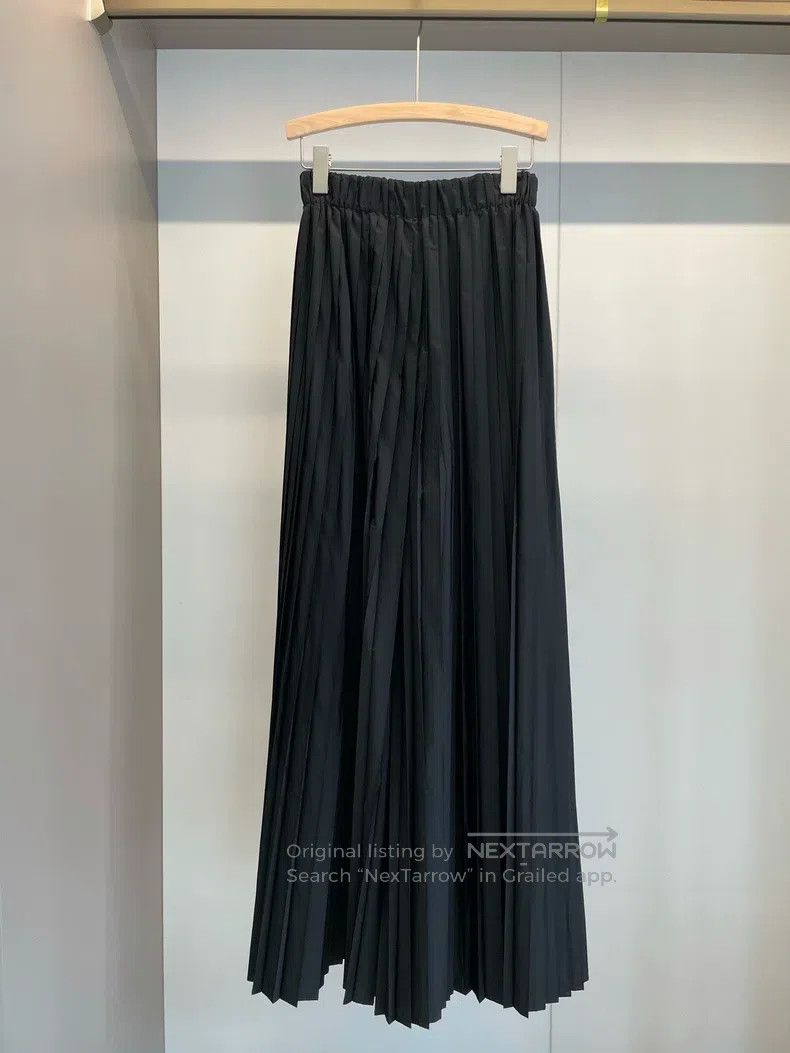 Brunello Cucinelli Brunello Cucinelli Black Polyester Pleated Wide Leg Pants Size 24" / US 00 / IT 34 - 2 Thumbnail