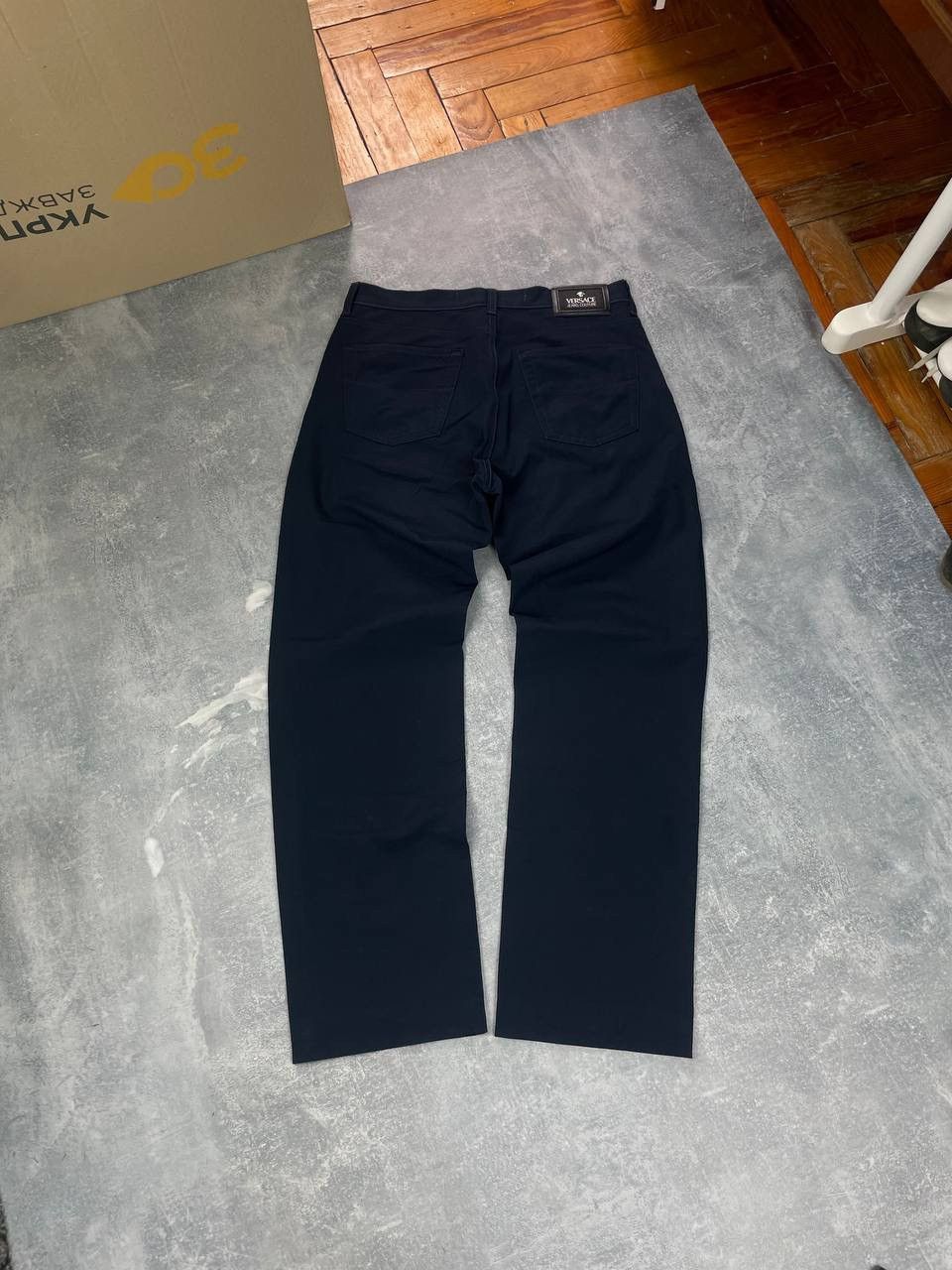 Versace Jeans Couture Vintage Versace Jeans Couture straight navy blue pants Size US 34 / EU 50 - 1 Thumbnail