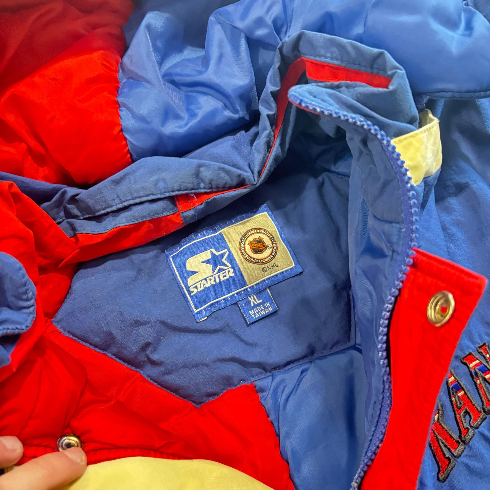 RARE Starter New York Rangers NHL pufer jacket XL