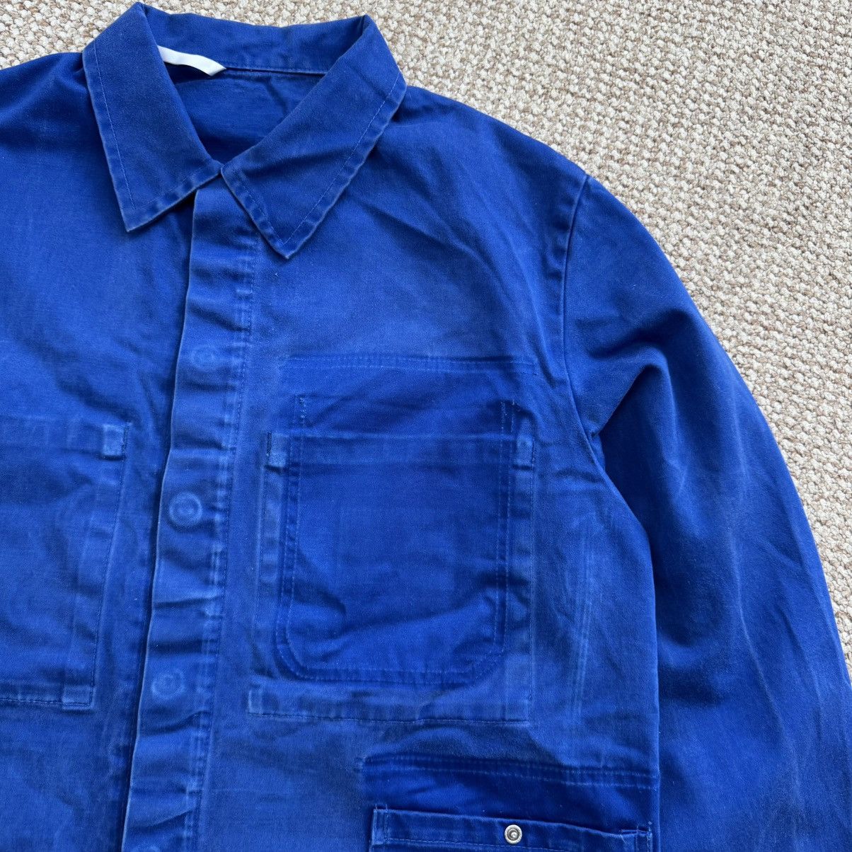 Vintage French vintage distressed worn blue chore works jacket Size US M / EU 48-50 / 2 - 7 Thumbnail