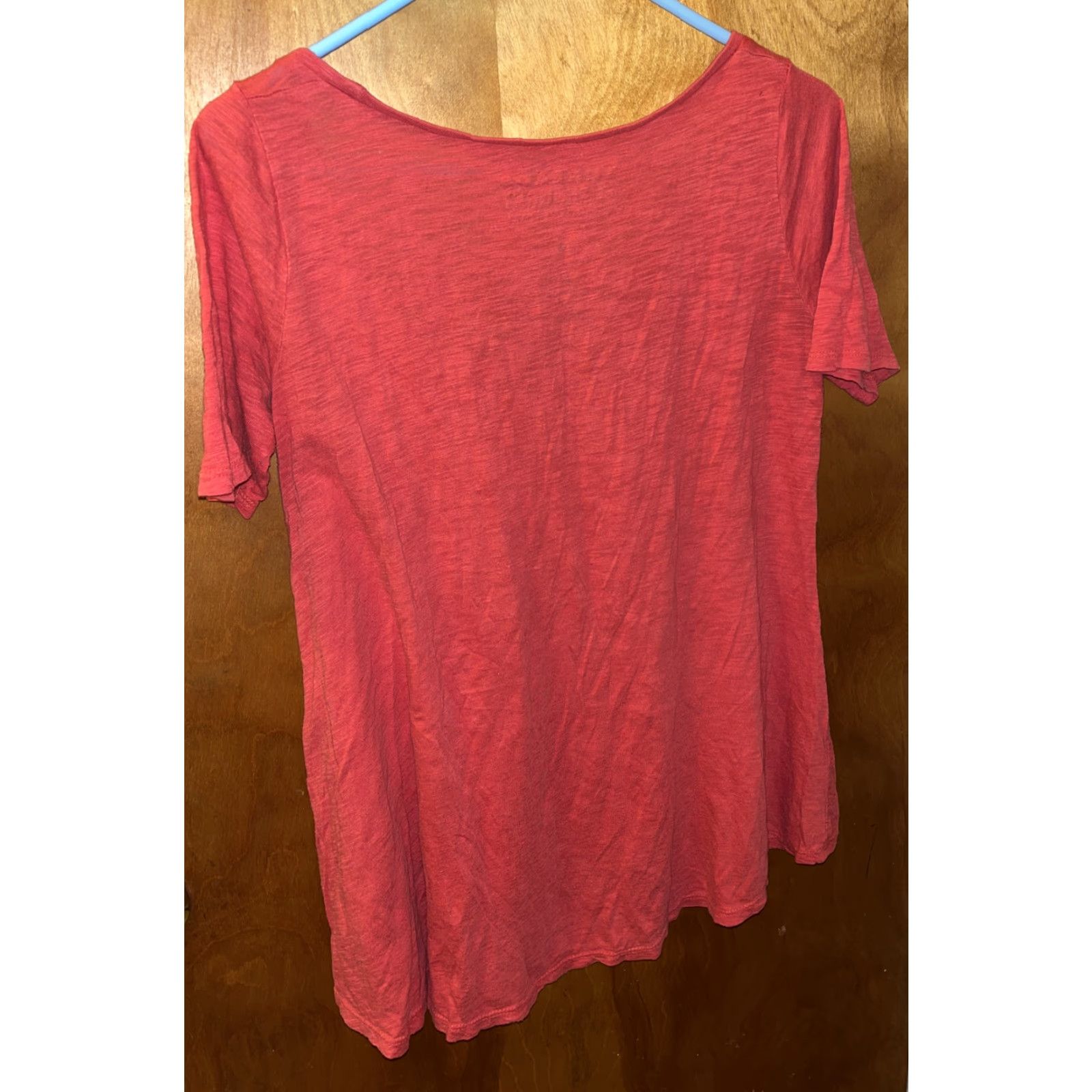 Threads 4 Thought VINTAGE Threads 4 Thought Womens T-Shirt Medium Red Organic Cotton Basic Bohemian Short Sleeve Scoop Neck Casual Size M / US 6-8 / IT 42-44 - 4 Thumbnail
