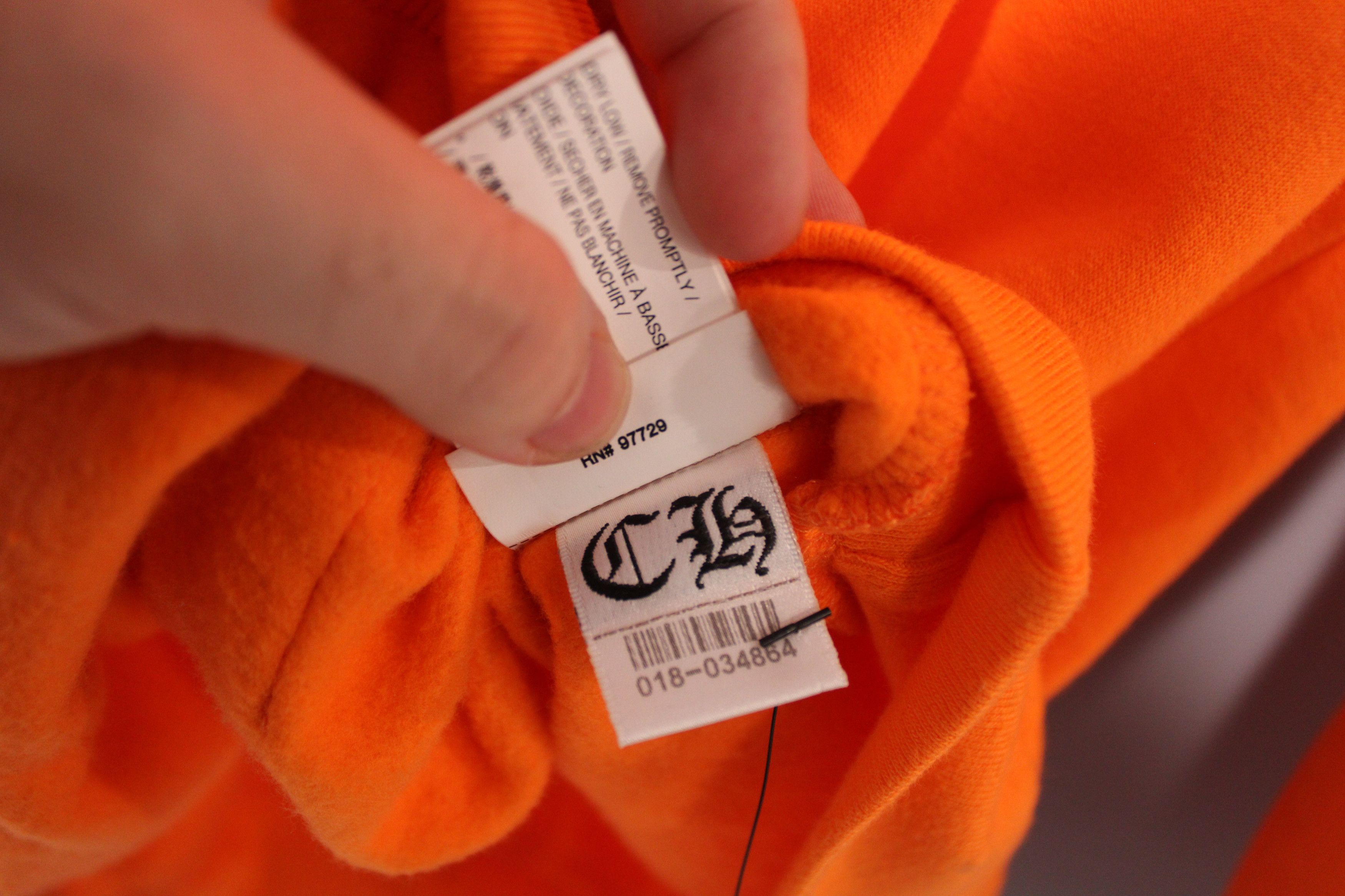 Chrome Hearts CHROME HEARTS OFF WHITE ORANGE HOODIE Size US XXL / EU 58 / 5 - 3 Thumbnail