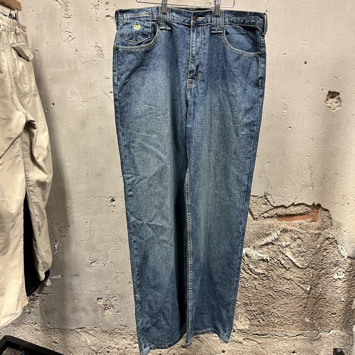 Phat Farm × Vintage Phat Farm Vintage Y2K Green Embroidered Baggy Skater Jeans Size US 33 - 1 Thumbnail