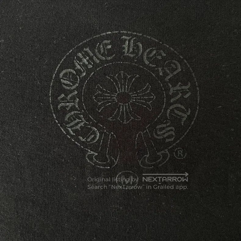 Chrome Hearts CHROME HEARTS Size M Black Sanskrit cross V-neck short slee Size US M / EU 48-50 / 2 - 7 Thumbnail