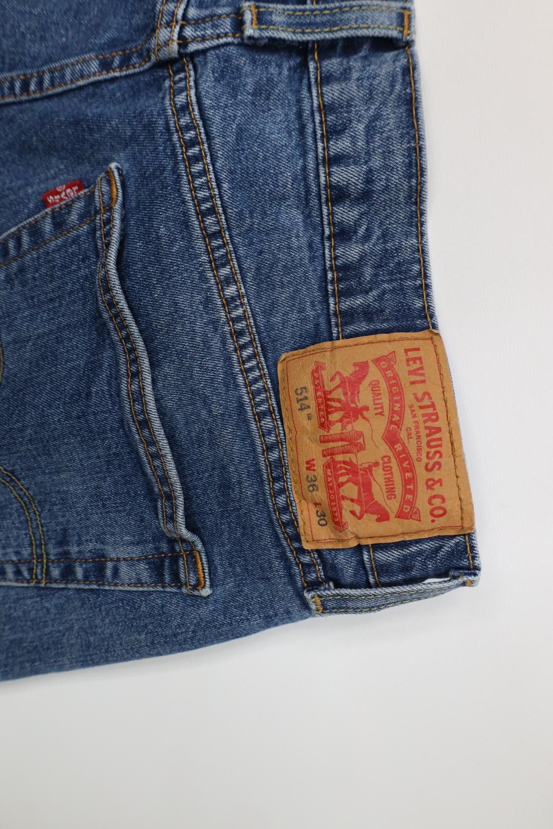 Levi's Vintage Y2K Levis 514 Stretch Straight Leg Denim Jeans Blue Size US 36 / EU 52 - 16 Thumbnail