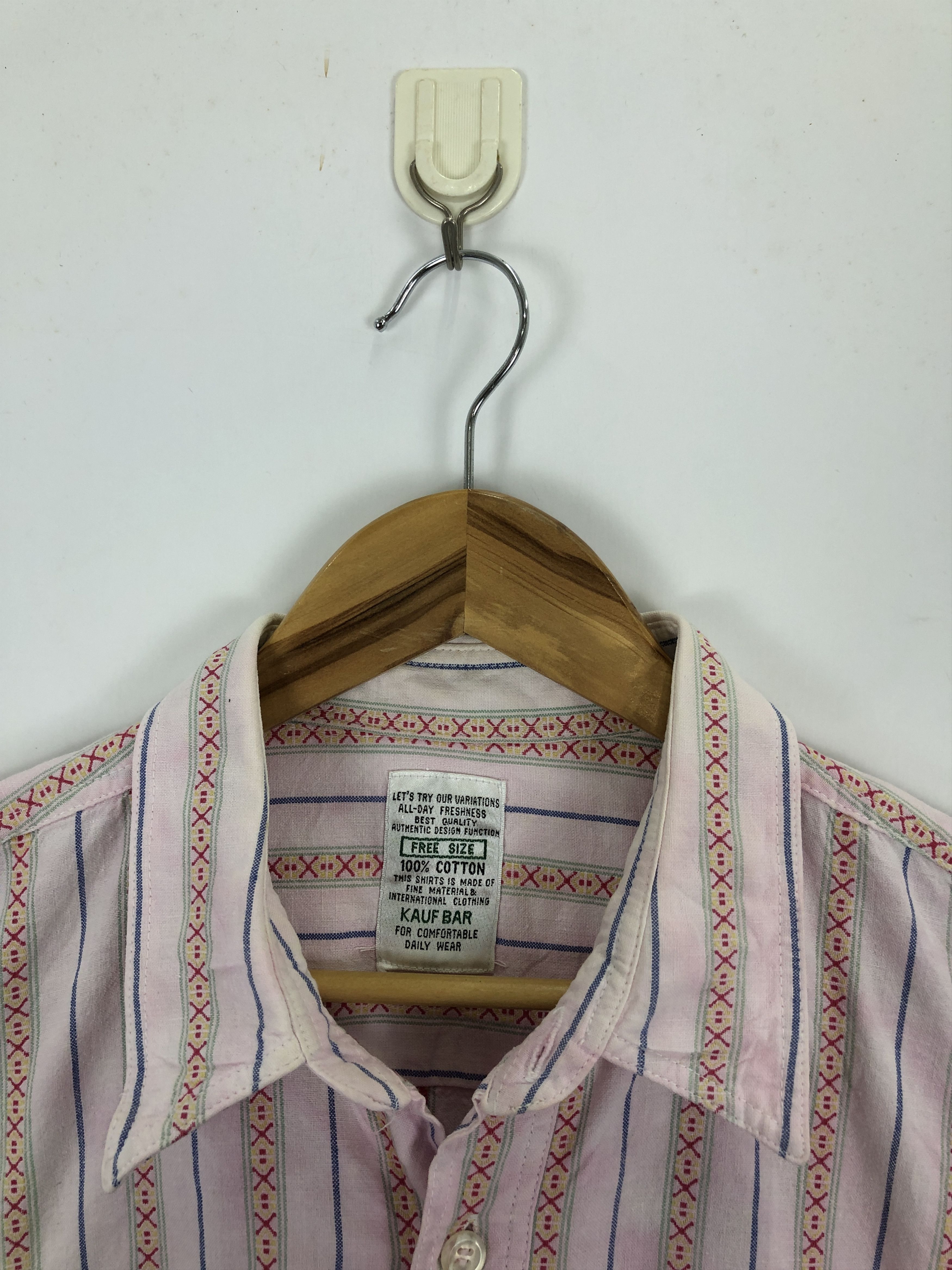 Japanese Brand × Vintage Vintage 70s Red Striped Western Shirt TA0447 Size US XL / EU 56 / 4 - 9 Thumbnail