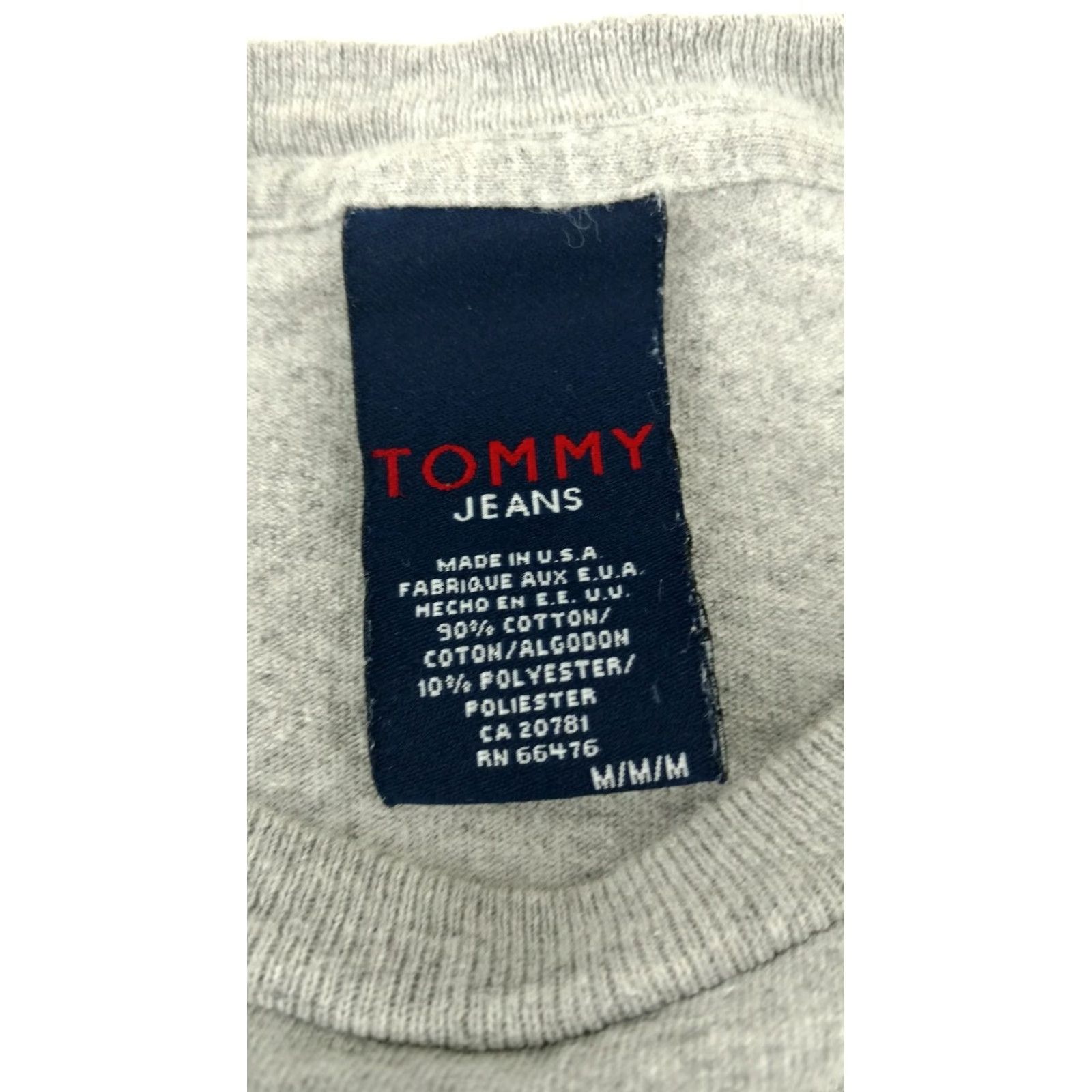 Tommy Hilfiger Tommy Hilfiger Logo T-Shirt Men’s Medium Gray Shirt Crew Neck Short Sleeve Cotton Blend Regular Fit Size US M / EU 48-50 / 2 - 8 Thumbnail