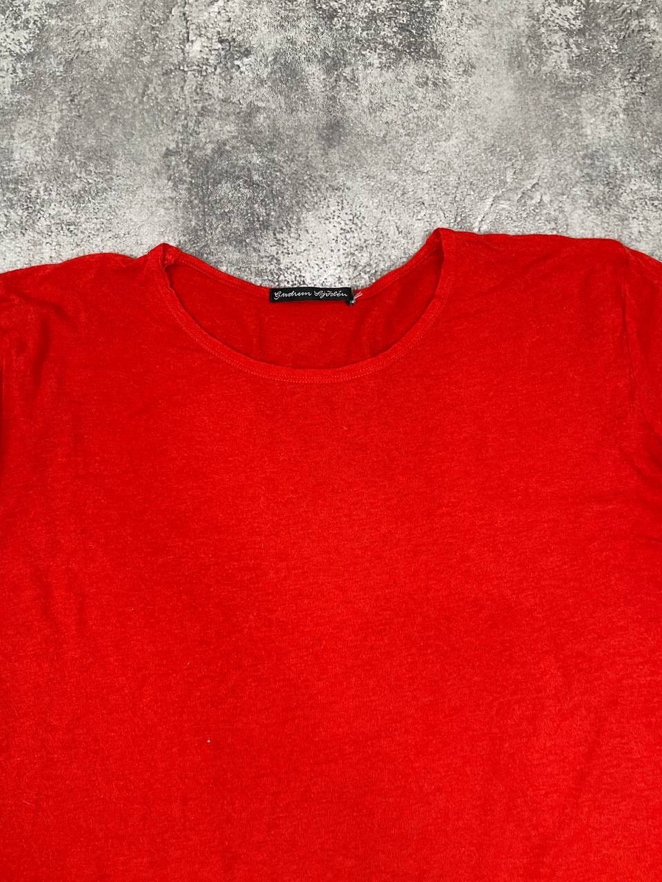 Gudrun Sjoden Gudrun Sjödén Women Cotton Top Red Long Sleeve Crewneck Size XL / US 12-14 / IT 48-50 - 2 Thumbnail