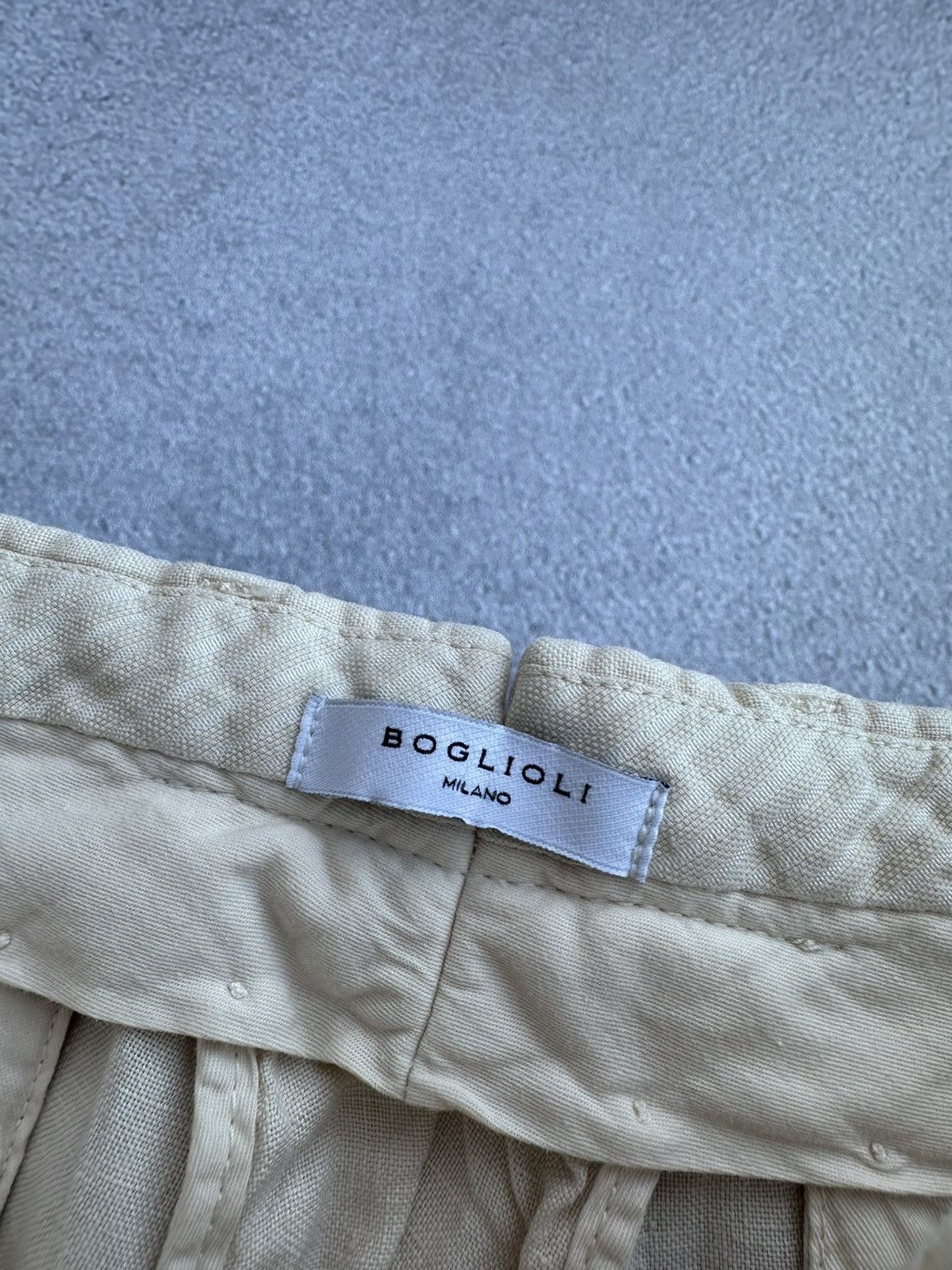 Boglioli Vintage Boglioli Beige Straight Linen Pants Size US 32 / EU 48 - 3 Thumbnail