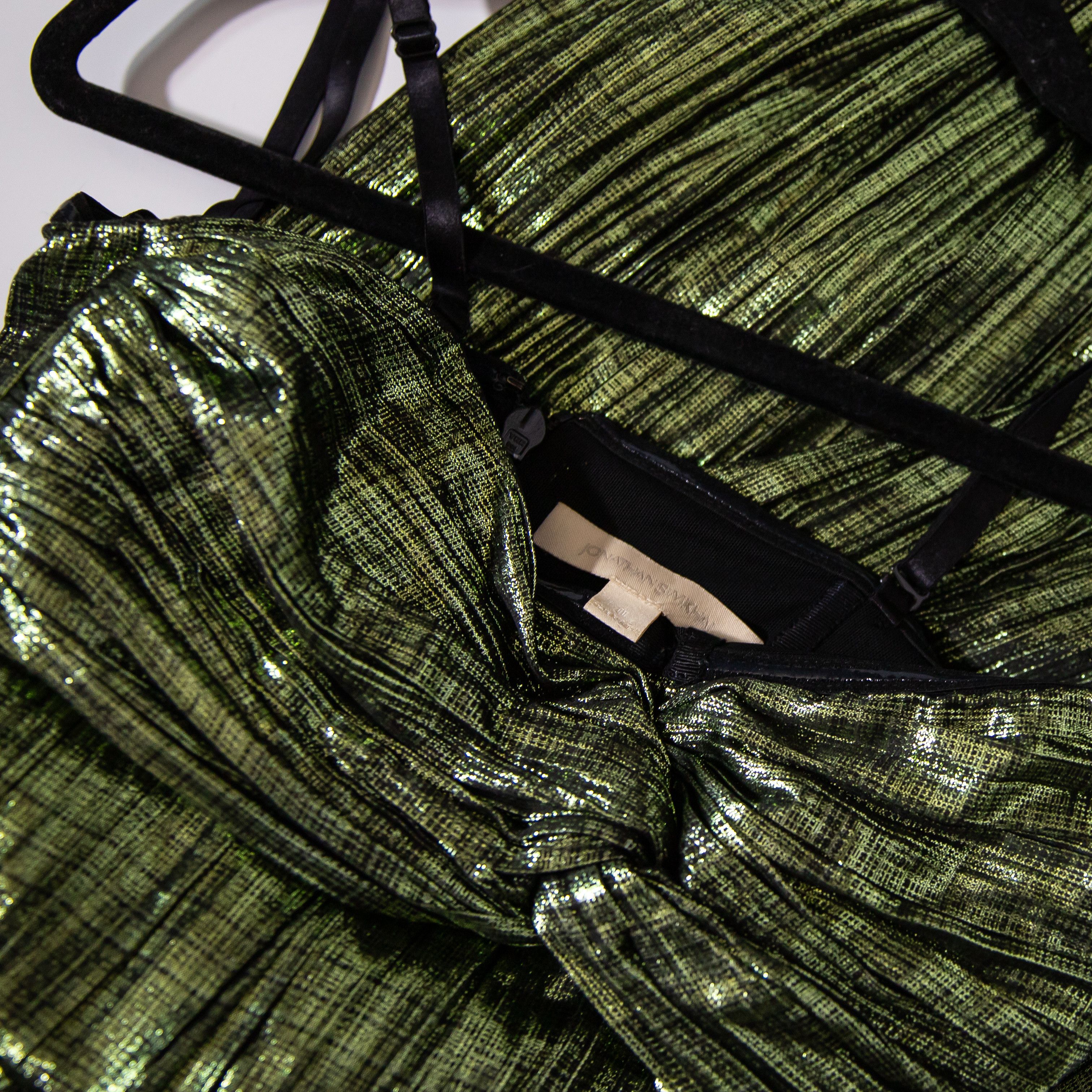 Jonathan Simkhai Jonathan Simkhai Metallic Plisse Pleated Size XS / US 0-2 / IT 36-38 - 2 Thumbnail