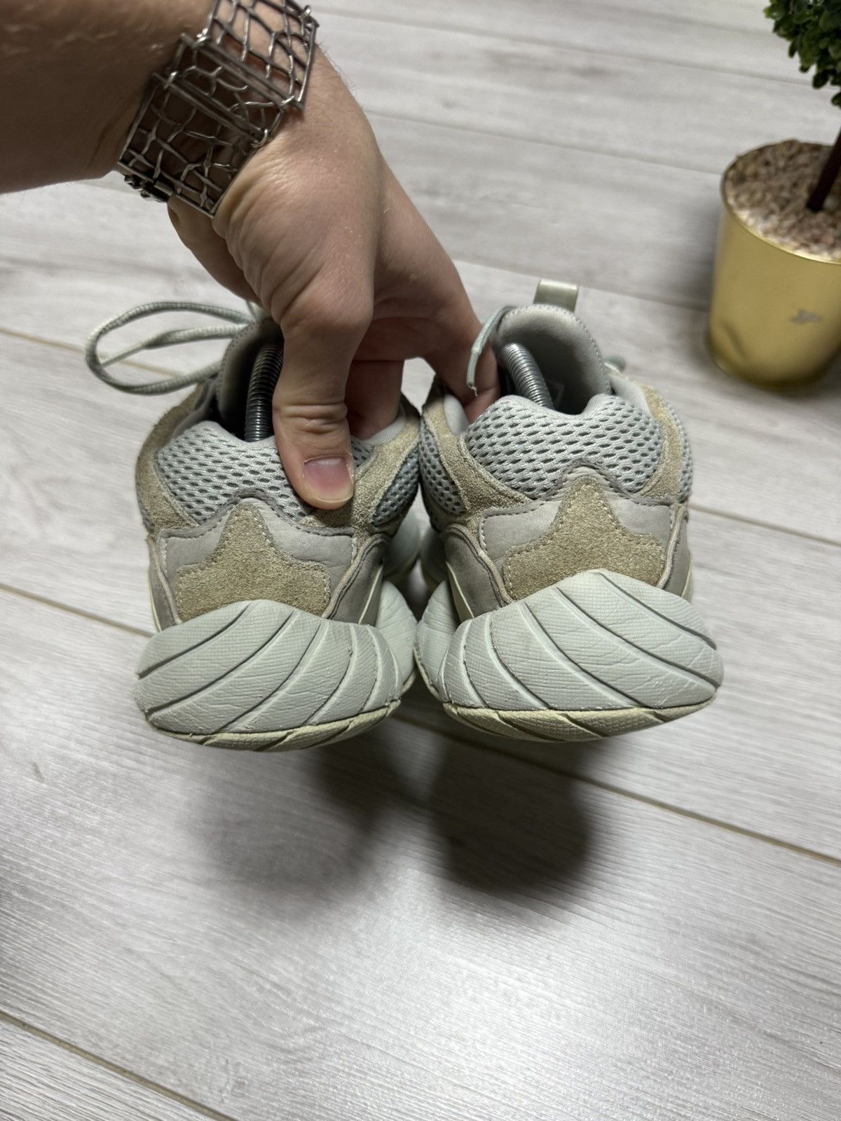 Adidas Bone White Yeezy 500 Blush 700 Cream Taupe Light 350 v2 Size US 9.5 / EU 42-43 - 4 Thumbnail