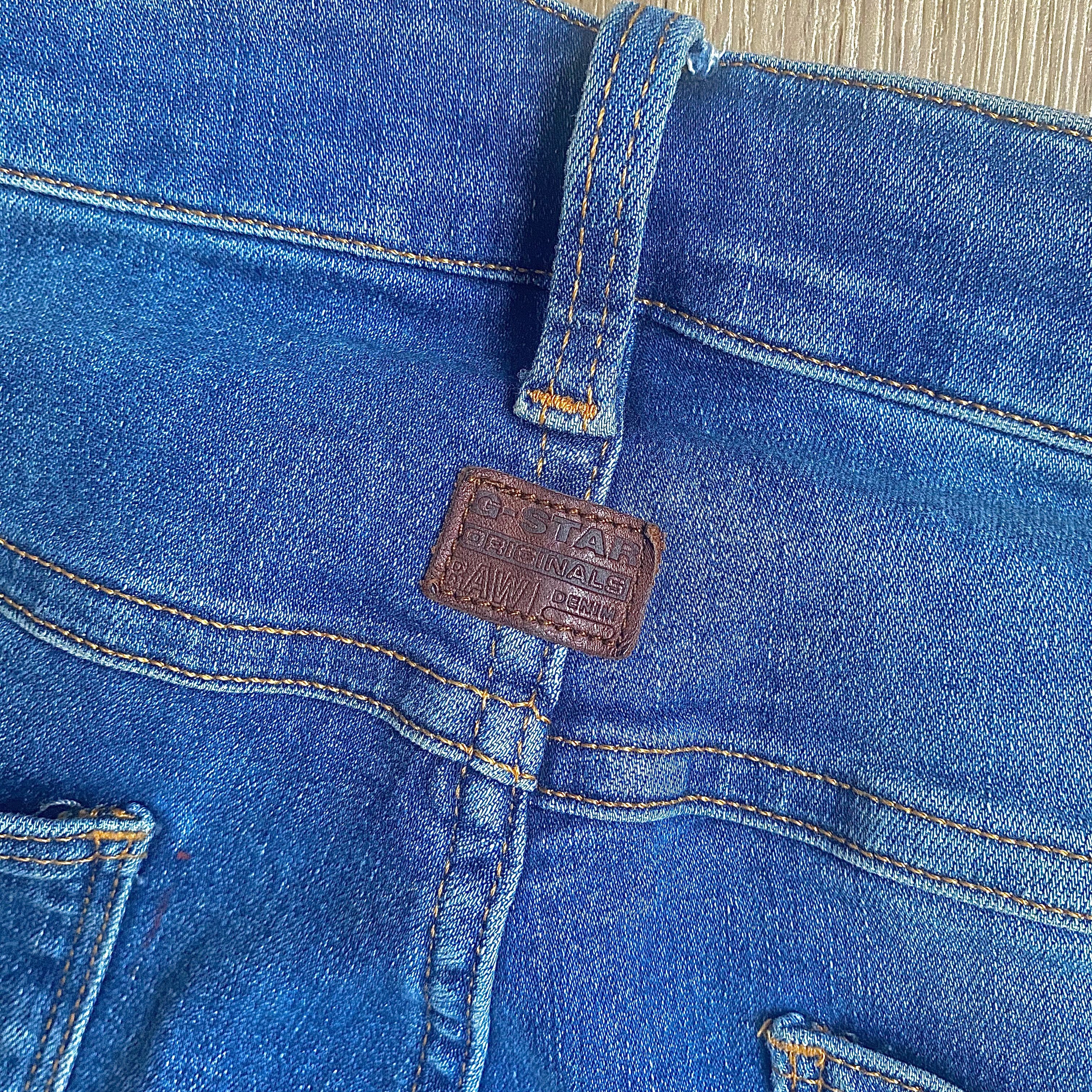 G-Star Paint splattered dark blue G star jeans men 33x32 Size US 33 - 3 Thumbnail