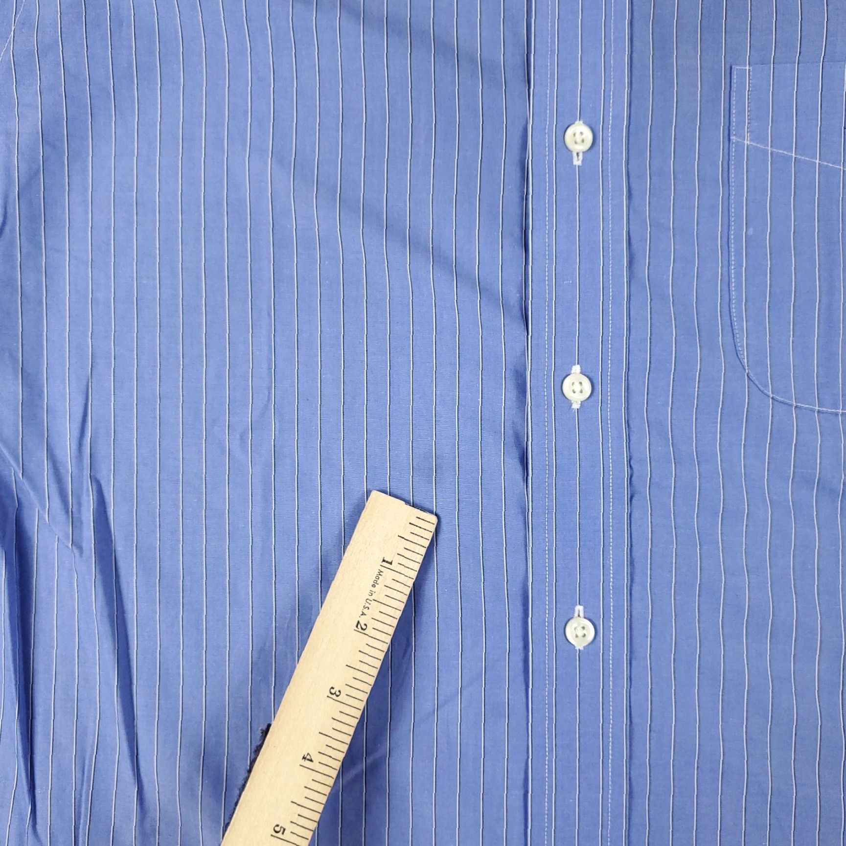 Ralph Lauren Ralph Lauren Shirt Mens 16.5 Blue Striped Dress Shirt Button-Down Long Sleeve Cotton Woven Regular Classic Size 42R - 5 Thumbnail
