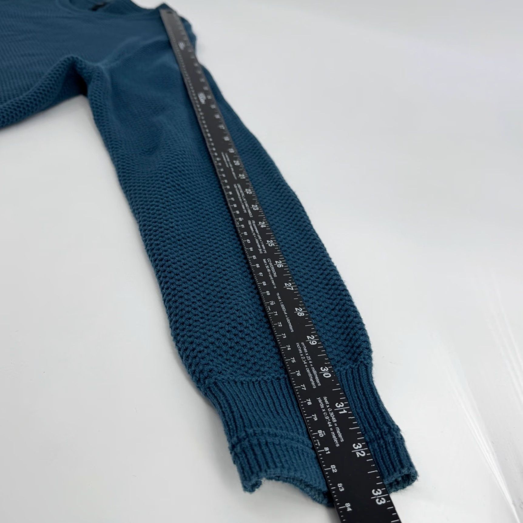 J.Crew J.CREW Sweater Crew Neck Waffle Knit Long Sleeve Teal Blue Pullover Mens L Classic Cotton Knit Shirt Size US L / EU 52-54 / 3 - 8 Thumbnail