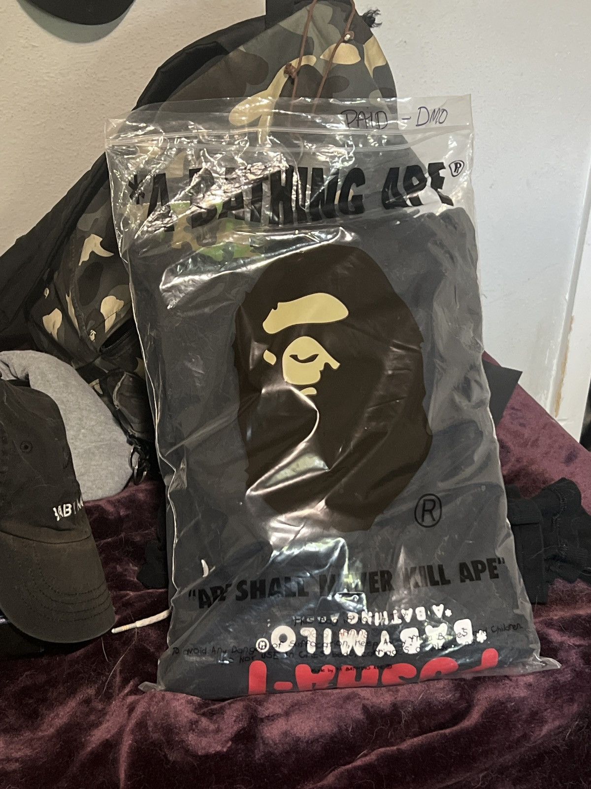 Bape Pusha T X BAPE Baby Milo Pullover Hoodie Black, Large Size US L / EU 52-54 / 3 - 2 Thumbnail