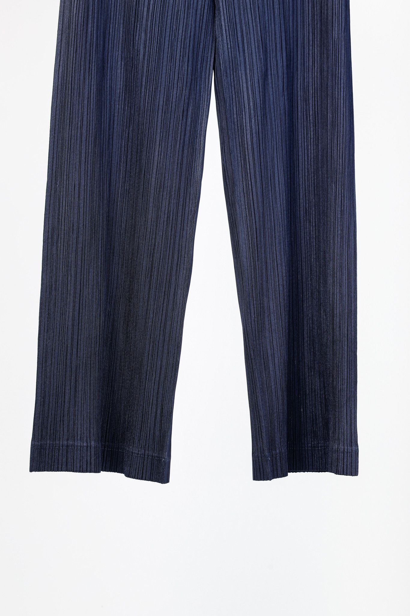 Pleats Please Issey Miyake Pleats Please Issey Miyake Navy Straight-Leg Pants Size 24" / US 00 / IT 34 - 5 Thumbnail