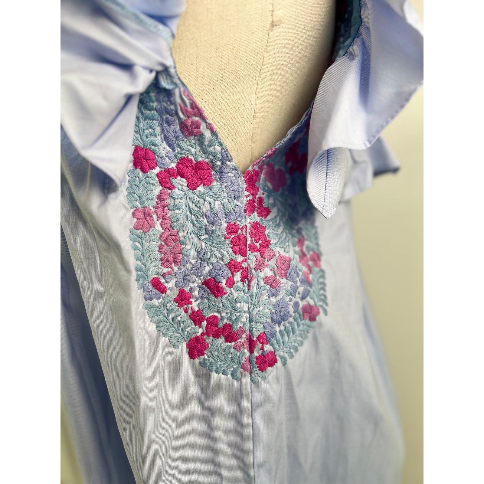 Other Mi Golondrina Soledad Blouse Blue Size S / US 4 / IT 40 - 8 Thumbnail