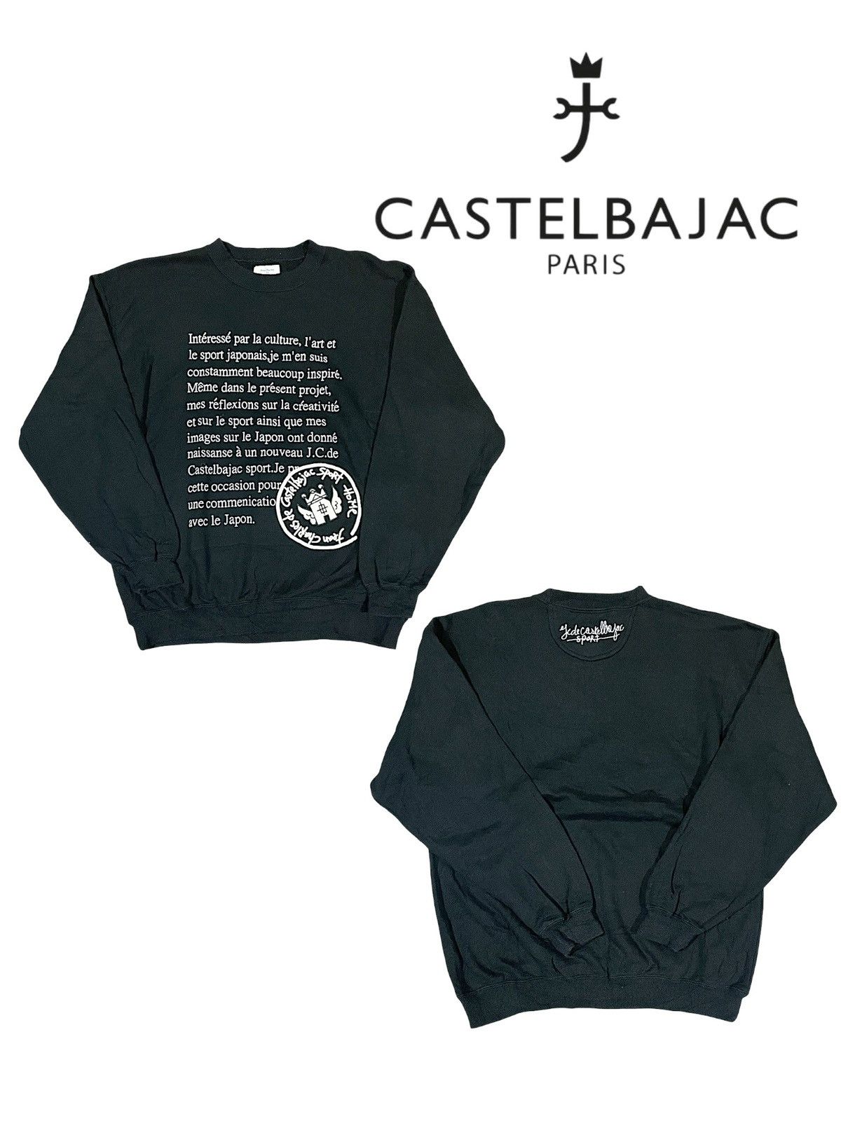 Designer Rare💥Jean Charles De Castelbajac Spellout Jumper Sweater Size US L / EU 52-54 / 3 - 1 Thumbnail