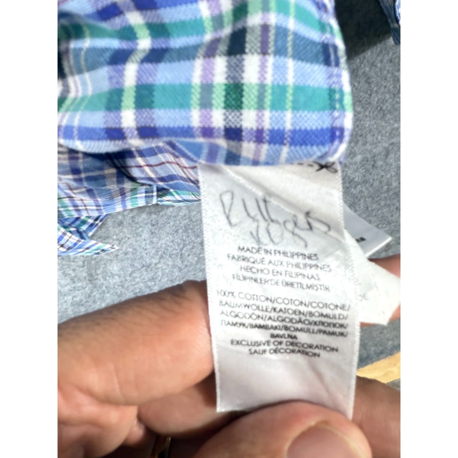Ralph Lauren Ralph Lauren Shirt Mens M Blue Green Plaid Button-Down Long Sleeve Pony Logo Shirt Size US M / EU 48-50 / 2 - 7 Thumbnail
