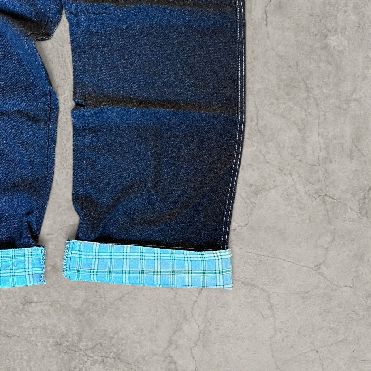 Japanese Brand Cool wide skater Japanese style jeans in navy blue. Size L Size US 34 / EU 50 - 3 Thumbnail