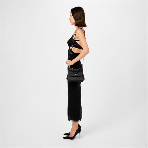 Dolce & Gabbana o1g2r1mq1024 Midi Dresses in Nero Size M / US 6-8 / IT 42-44 - 4 Thumbnail