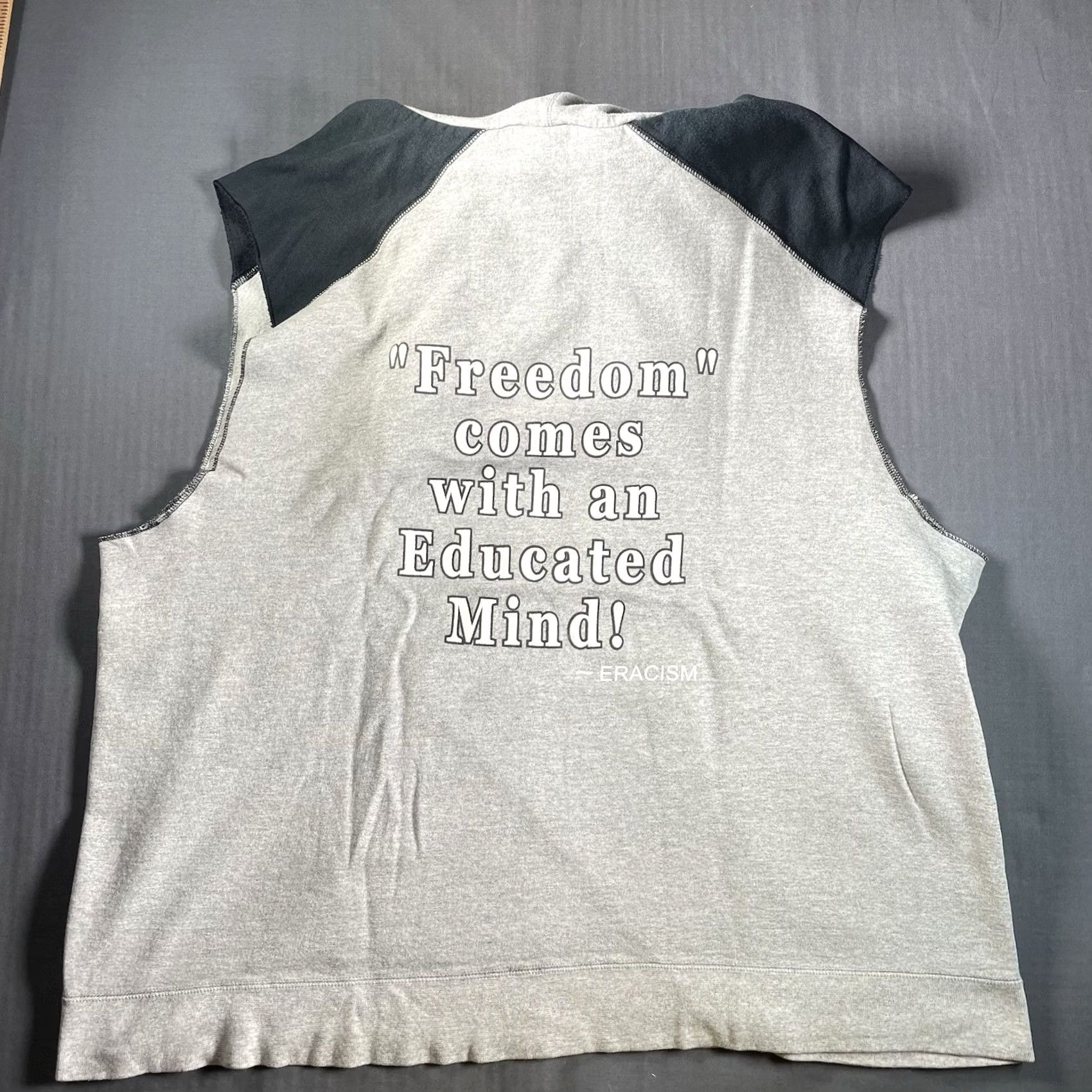 Vintage ERACISM Hoodie Men One Size Gray Pullover 1993 New Orleans ERACE Anti Racism Group Movement Size US M / EU 48-50 / 2 - 4 Thumbnail