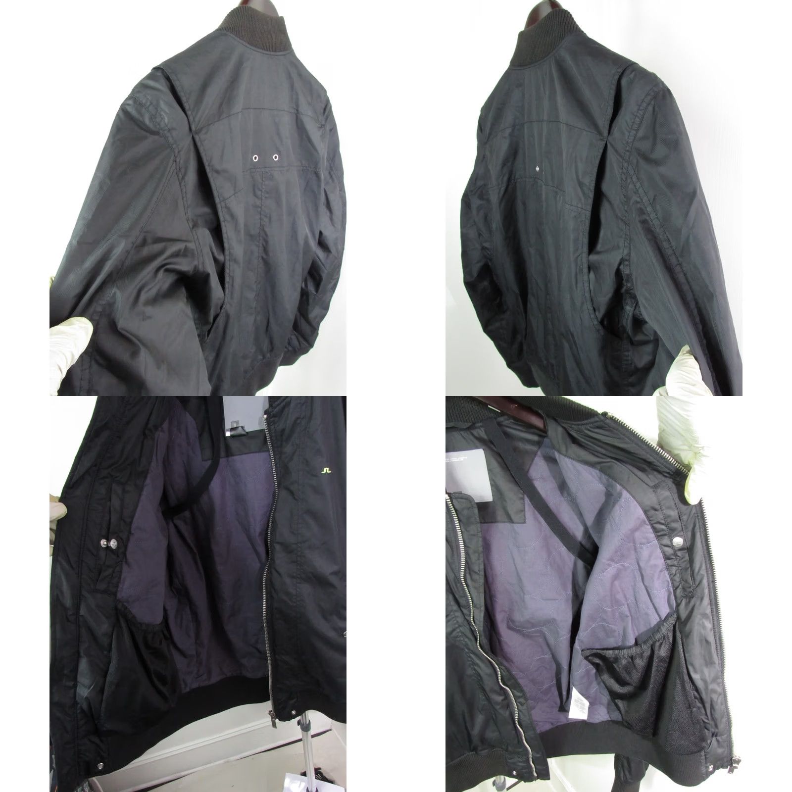 J.Lindeberg J.Lindeberg Mens M Full Zip Black Casual Golf Jacket Bomber Jacket Sports Golf Regular Fit Size US M / EU 48-50 / 2 - 8 Thumbnail