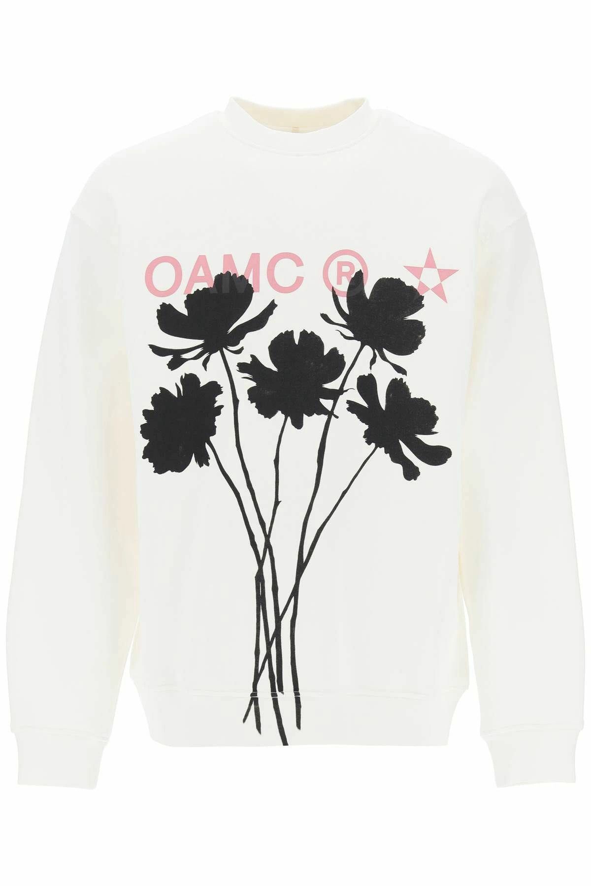 OAMC o1y0225 Logo Crewneck Sweatshirt in White/Black Size US XS / EU 42 / 0 - 1 Thumbnail