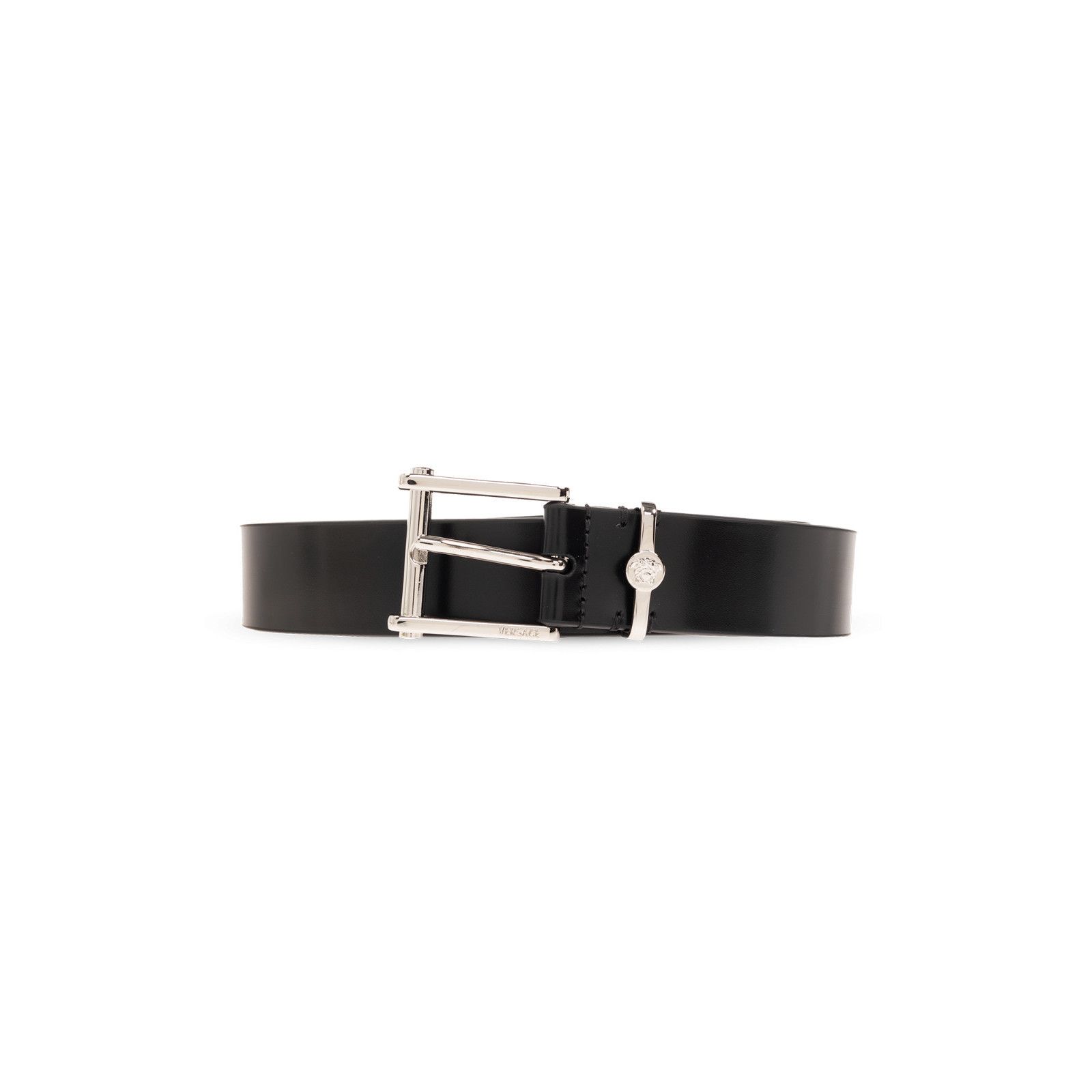 Versace VERSACE Black Leather Belt New & Authentic (Men's size:80;) Size ONE SIZE - 1 Thumbnail