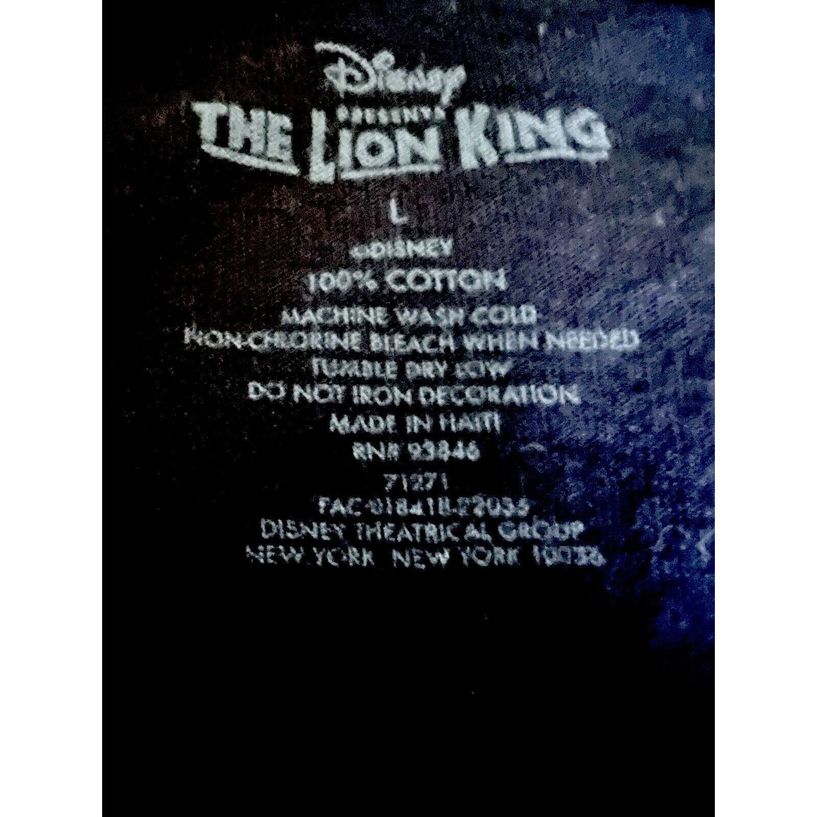 Disney Disney The Lion King Broadway Musical Black Graphic T-Shirt Size US L / EU 52-54 / 3 - 5 Thumbnail