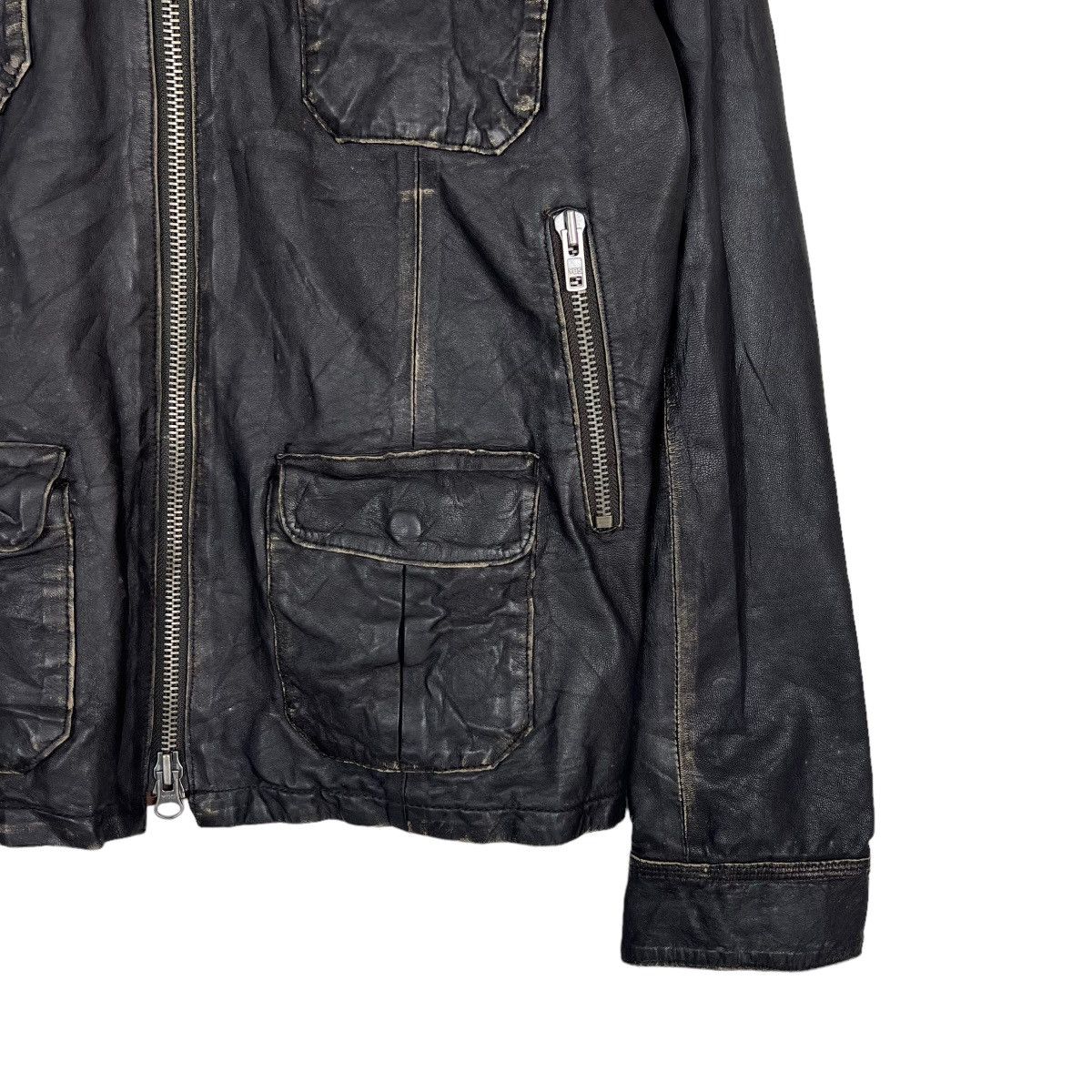 Superdry 🔥 SUPERDRY 8 RIDER MOTOB LEATHER JACKET Size US L / EU 52-54 / 3 - 7 Thumbnail