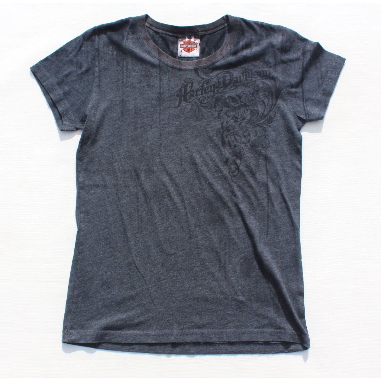 Harley Davidson Harley-Davidson Womens Shirt T-Shirt Crew Neck Short Sleeve Gray S Size S / US 4 / IT 40 - 2 Thumbnail