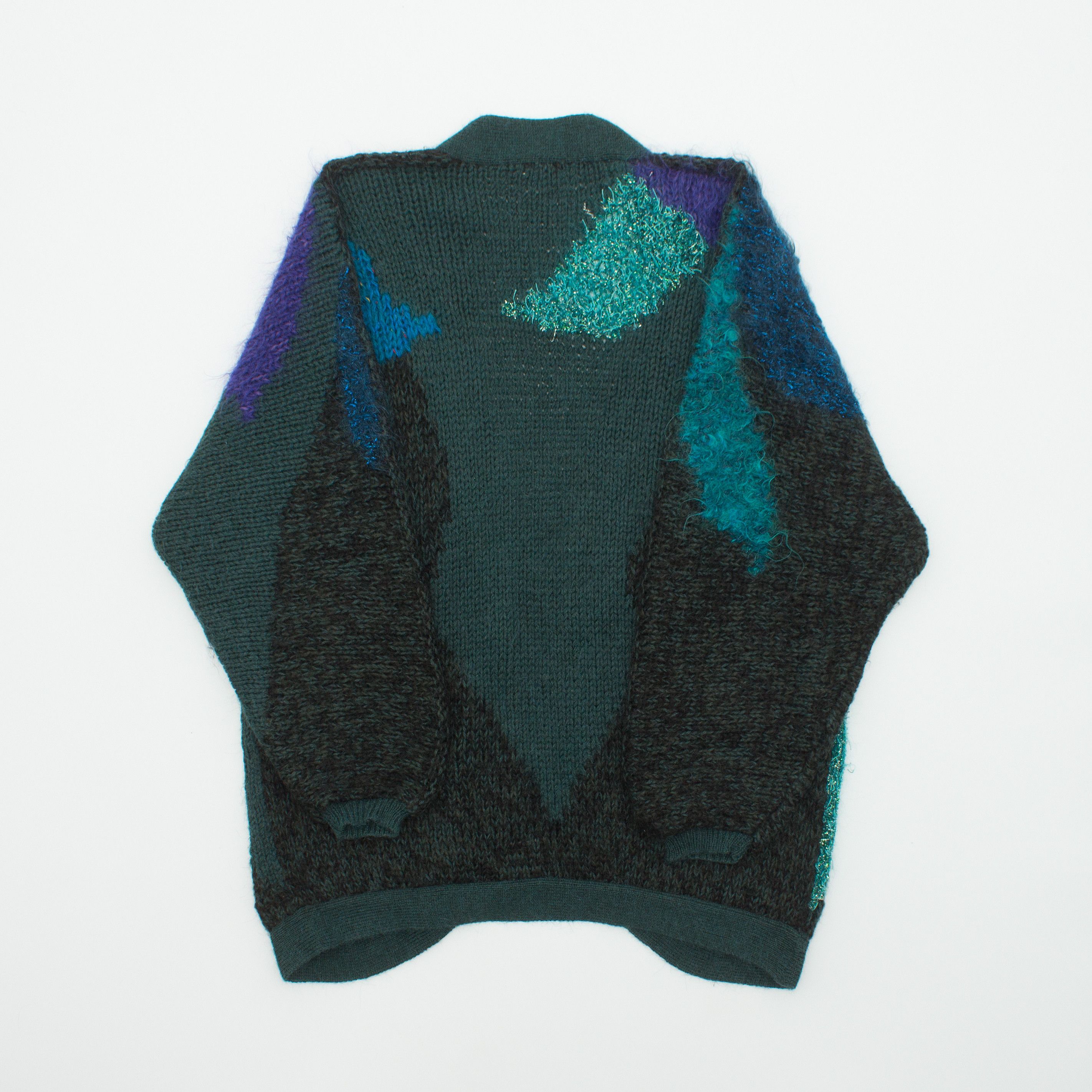 Versace Vintage Handmade Mohair Cardigan Gianni Versace Yarn Tag 80s Size ONE SIZE - 9 Thumbnail