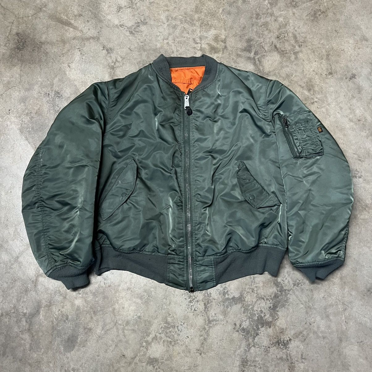 Alpha Industries × Vintage Vintage Alpha Industries 🇺🇸 MA-1 U.S. Military Bomber Jacket Size US XXL / EU 58 / 5 - 1 Thumbnail